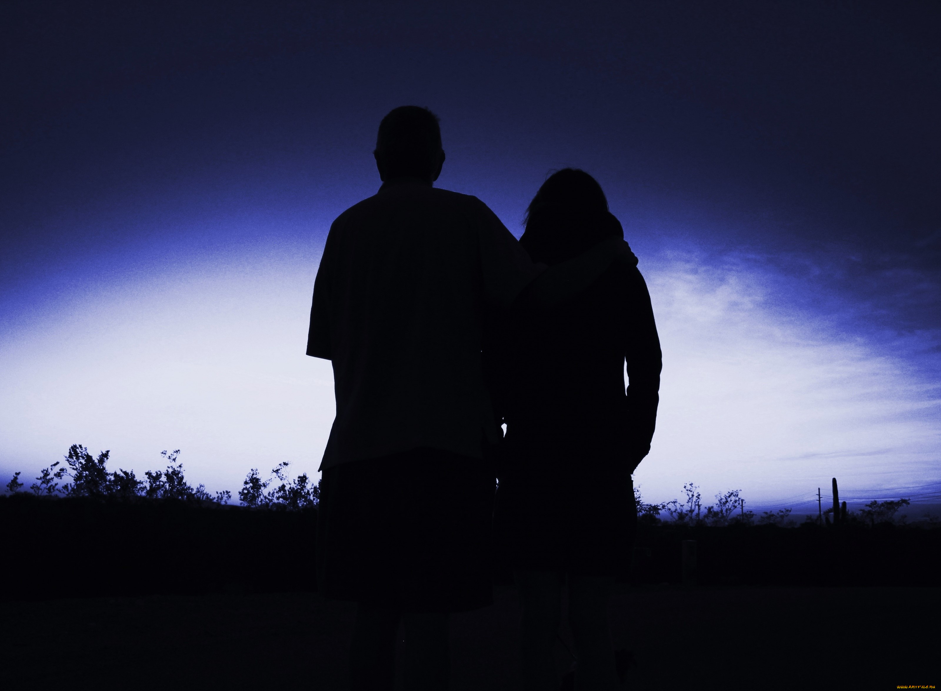 разное, мужчина, женщина, пара, силуэты, закат