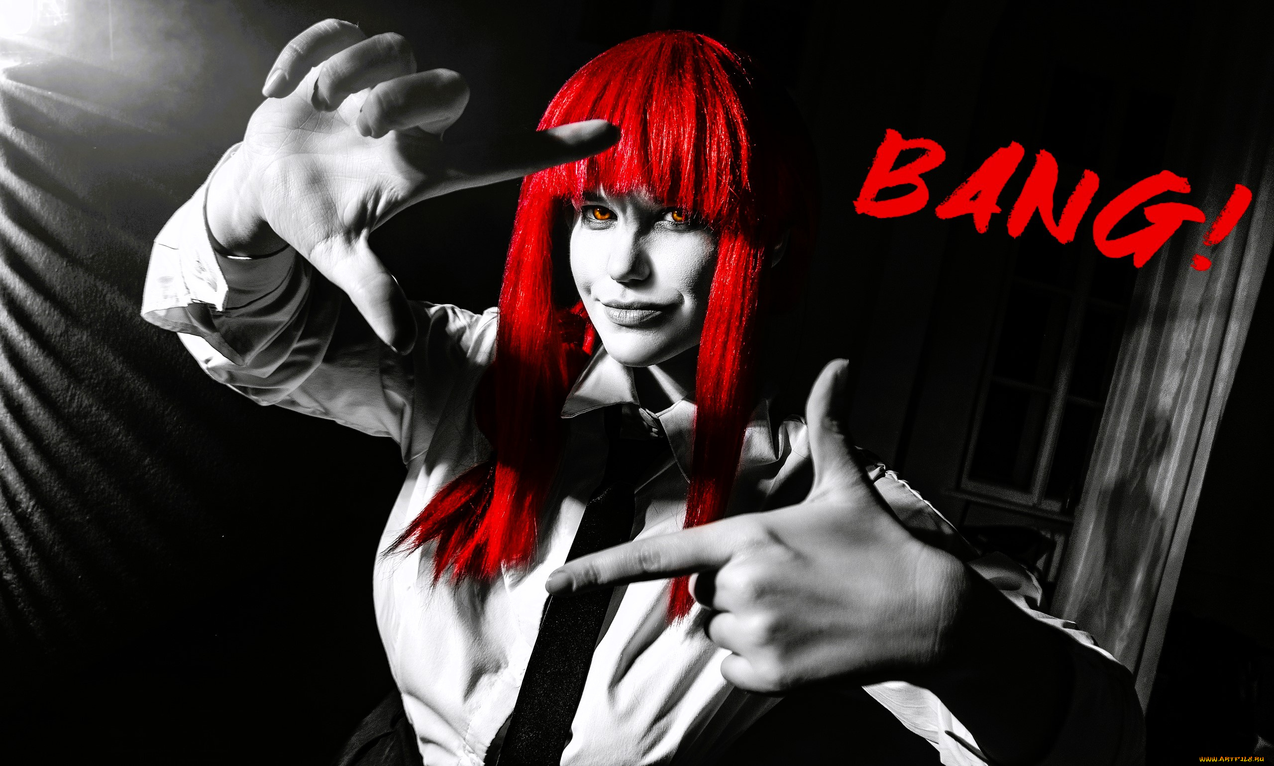 sino, tyan, девушки, -, креатив, , косплей, образ, косплей, наряд, галстук, рубашка, жест