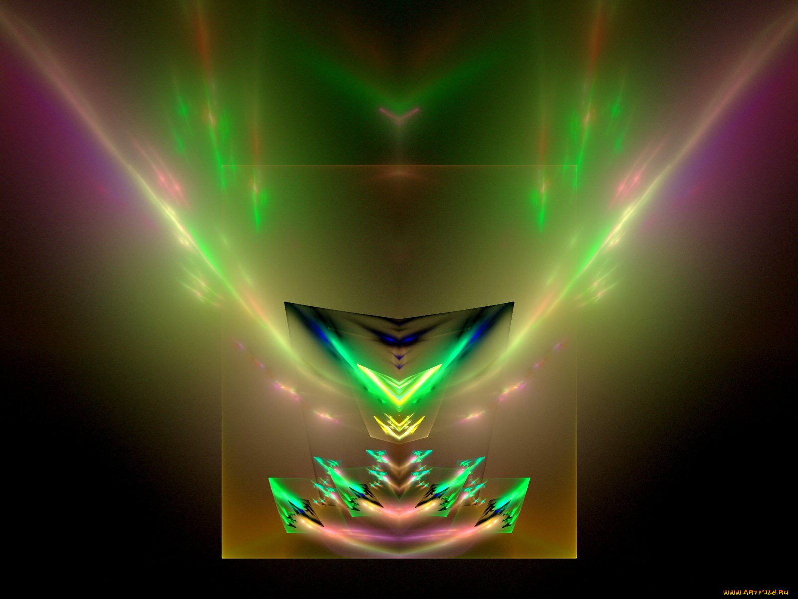 3д, графика, fractal, фракталы, фрактал, цвета, линии