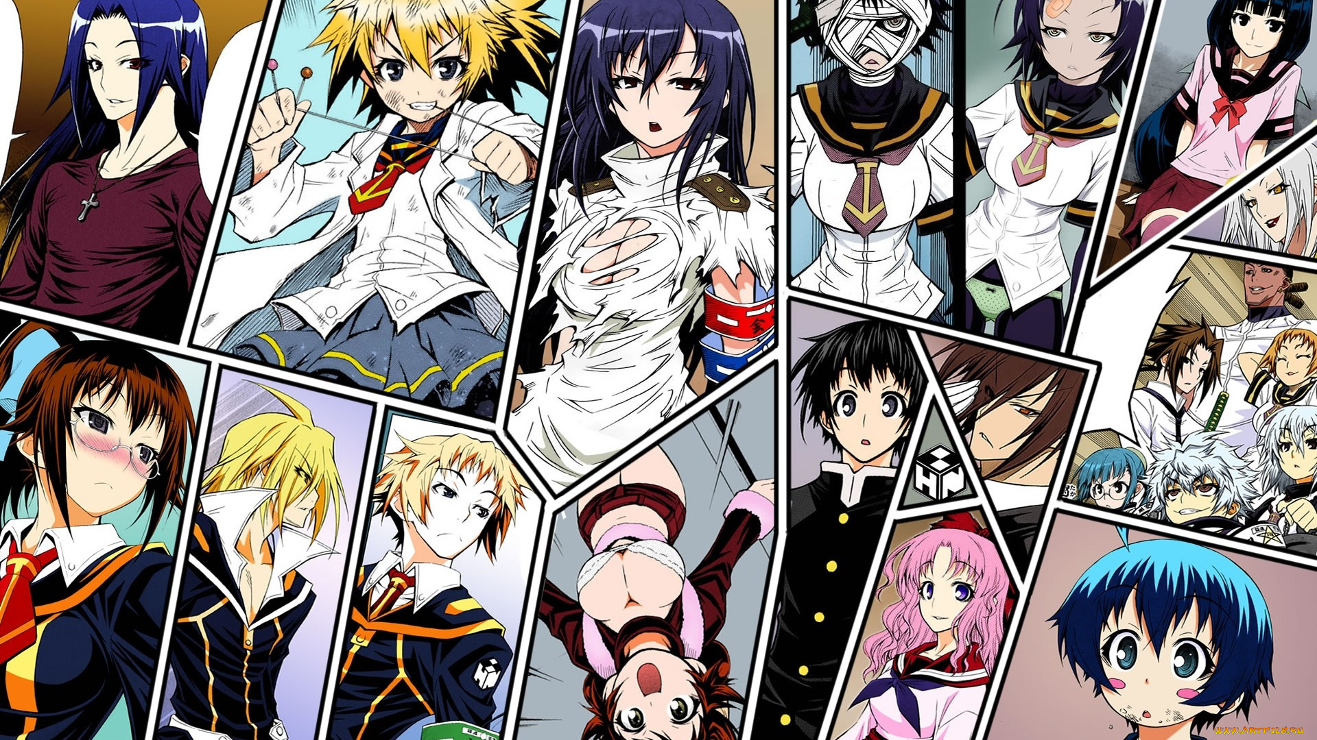аниме, medaka, box, hitoyoshi, zenkichi, kurokami