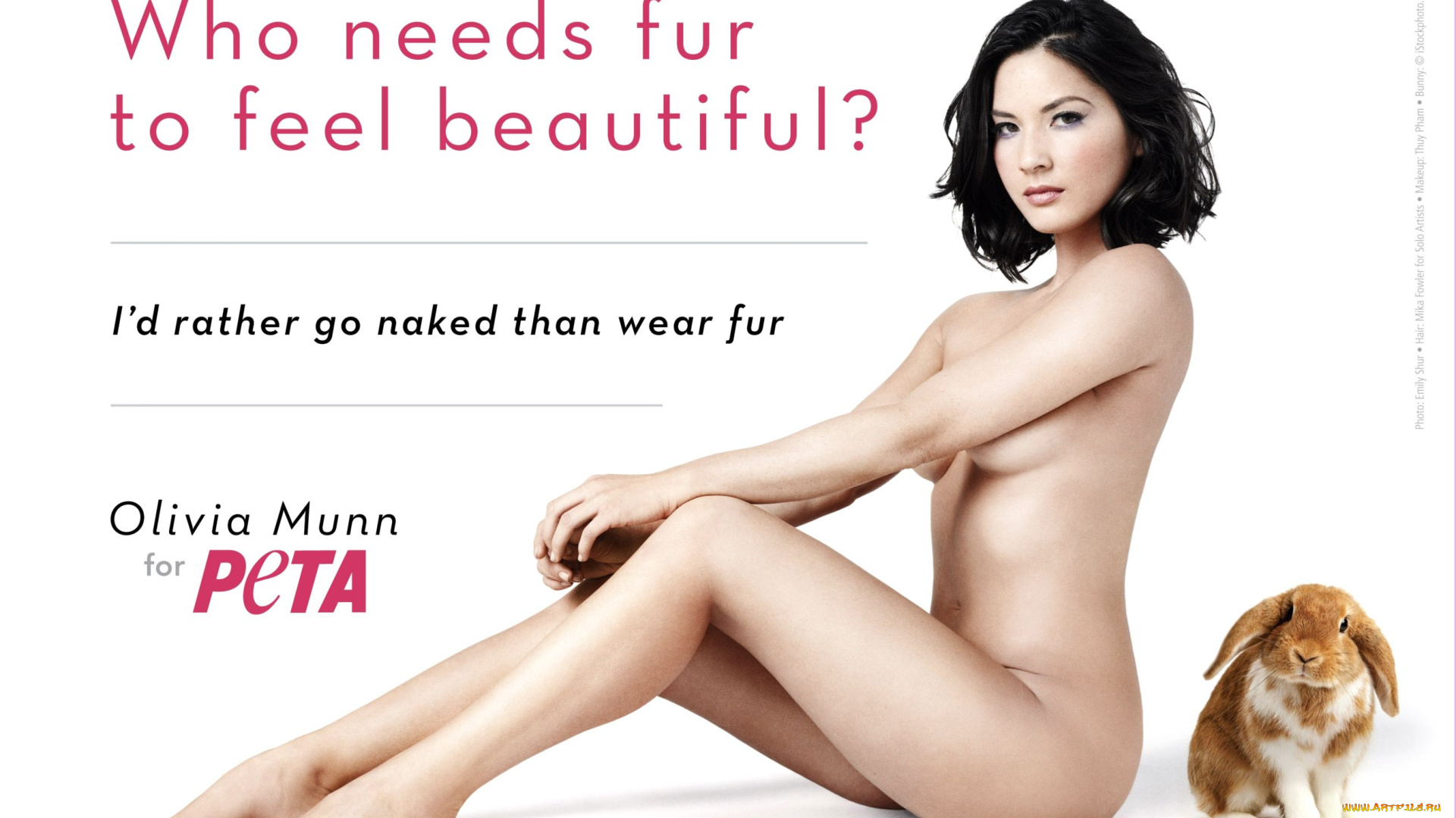 бренды, peta, people, for, the, ethical, treatment, of, animals, девушка, ню, кролик