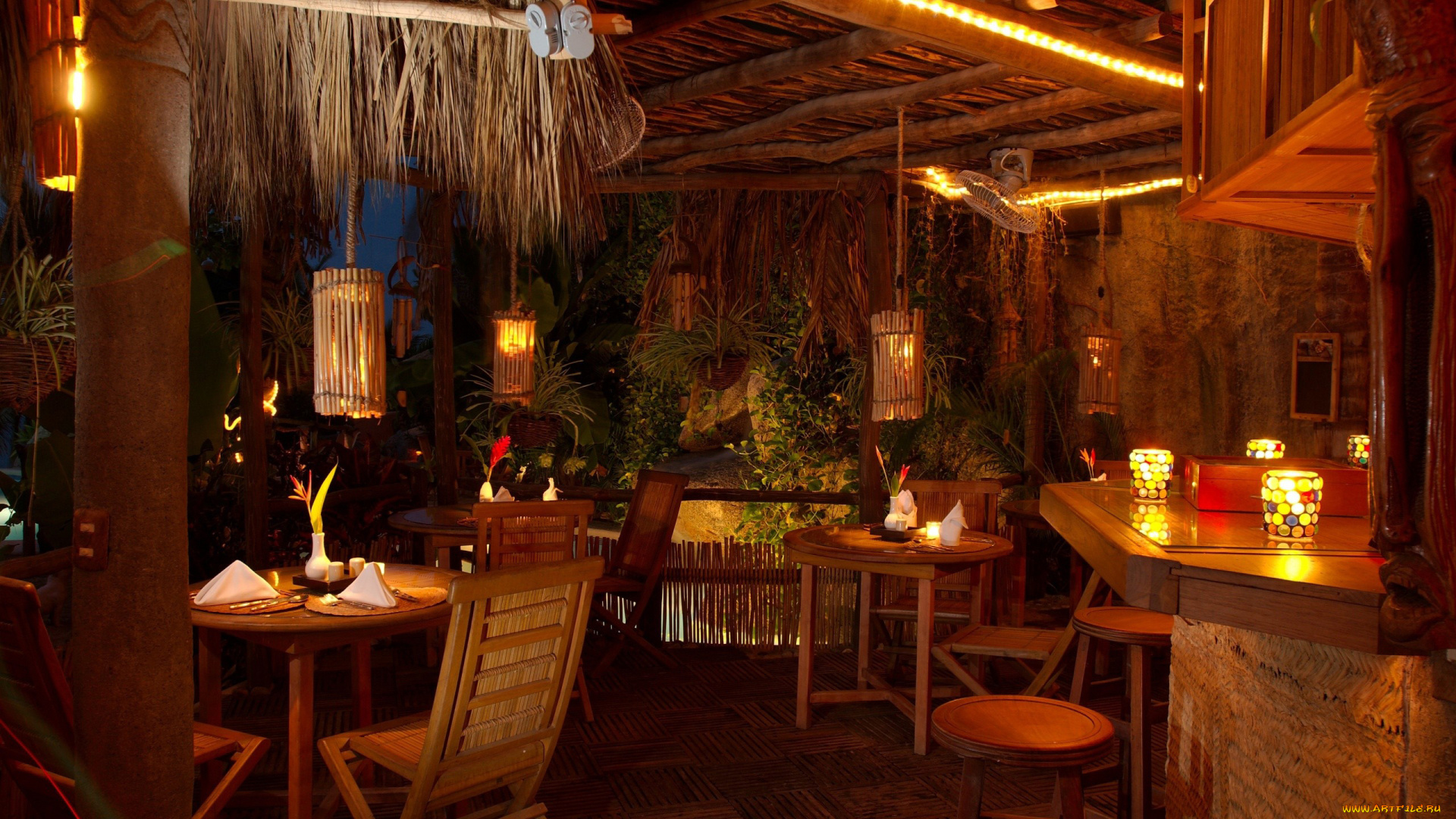 интерьер, кафе, рестораны, отели, стулья, столики, светильники