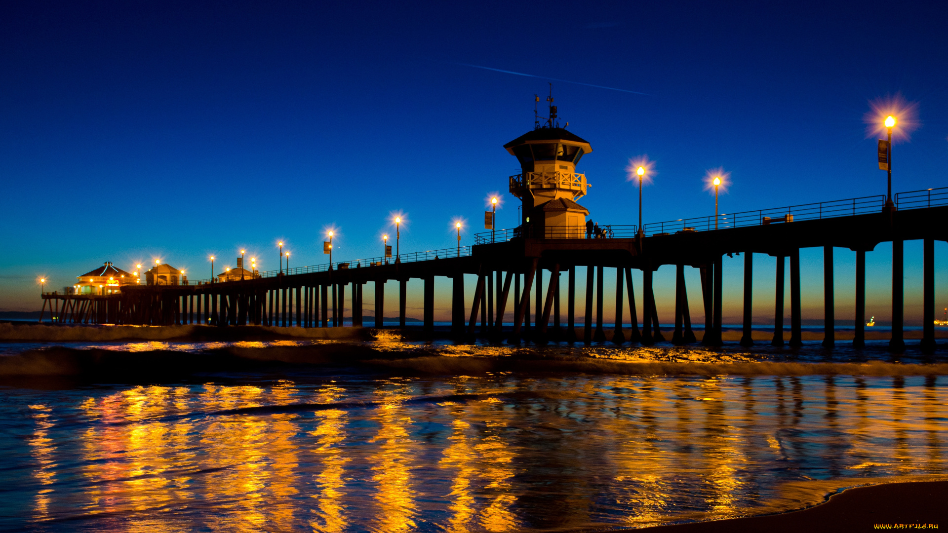 природа, маяки, ночь