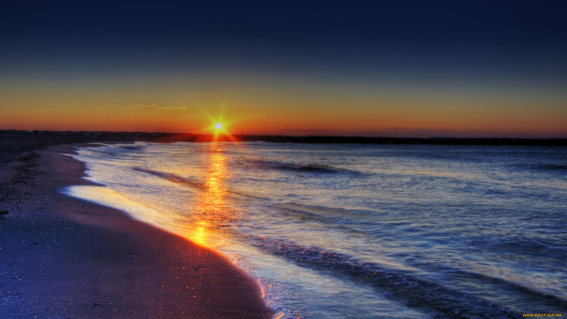 природа, восходы, закаты, вечер, солнце, море, океан, вода