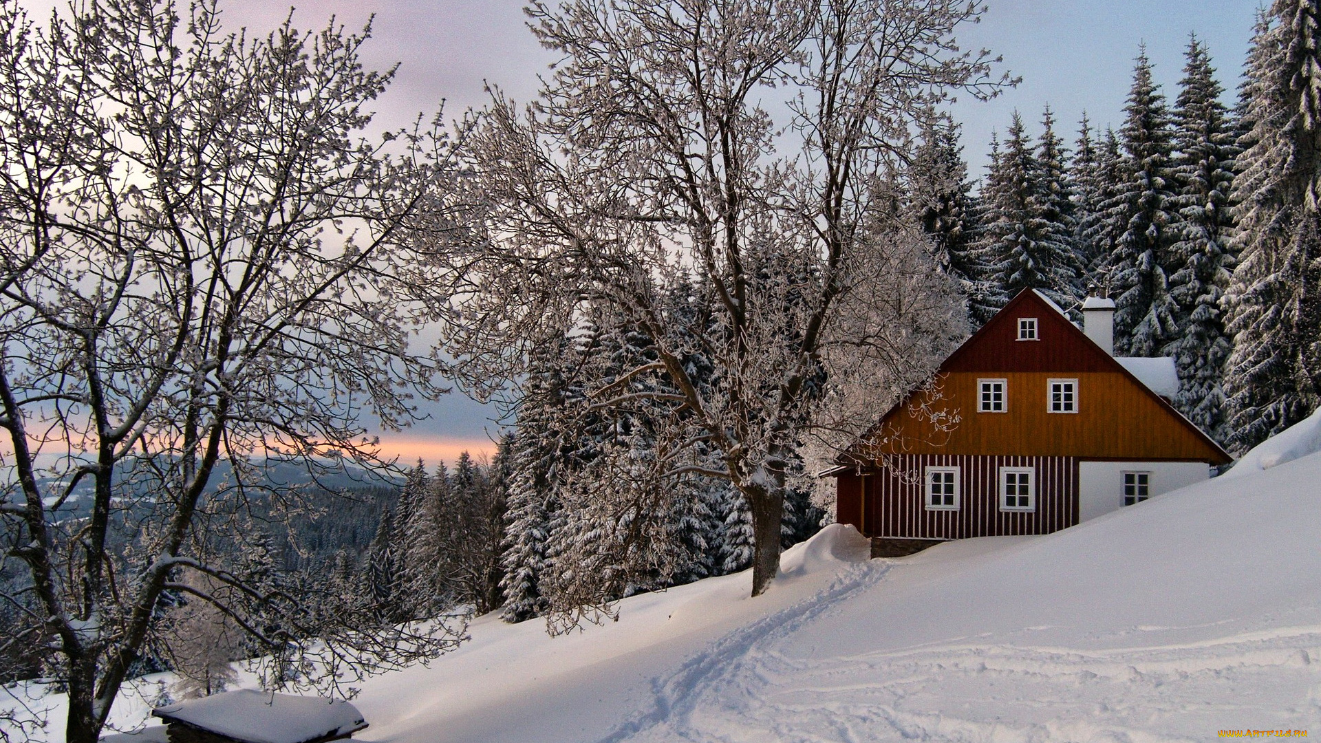 природа, зима, trutnov, Чехия