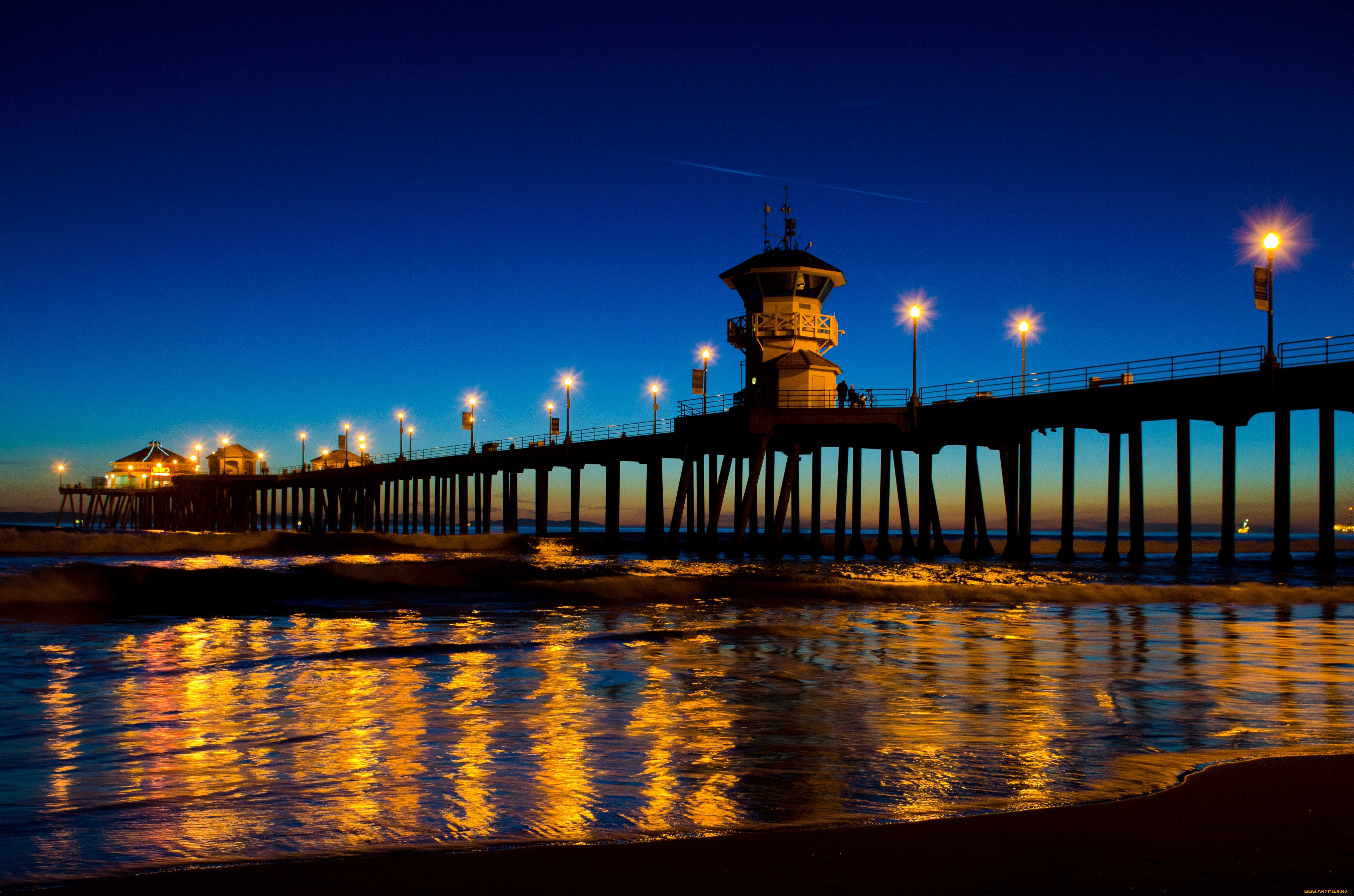 природа, маяки, ночь