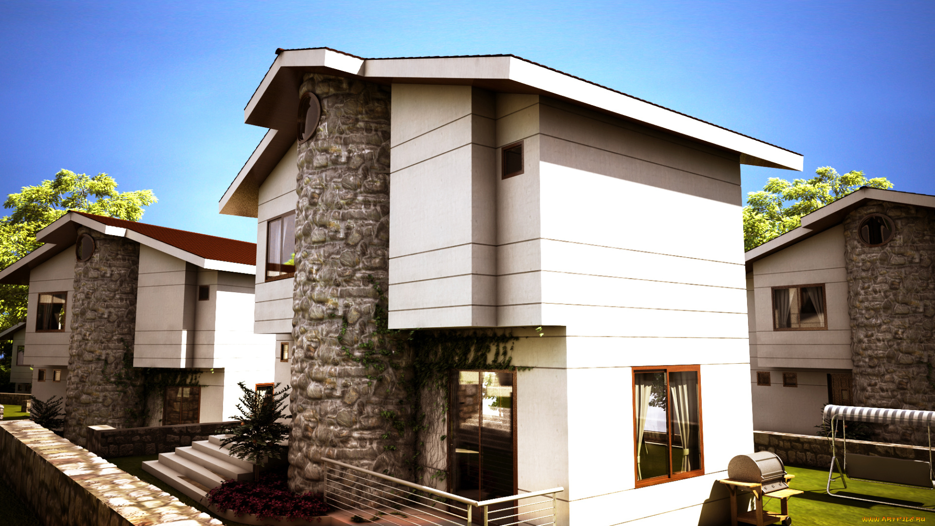 3д, графика, architecture, архитектура, дом