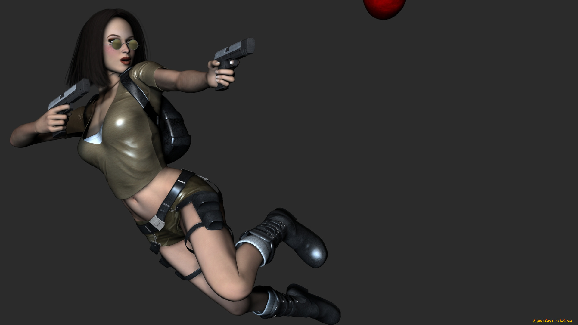 3д, графика, people, люди, яблоко, девушка