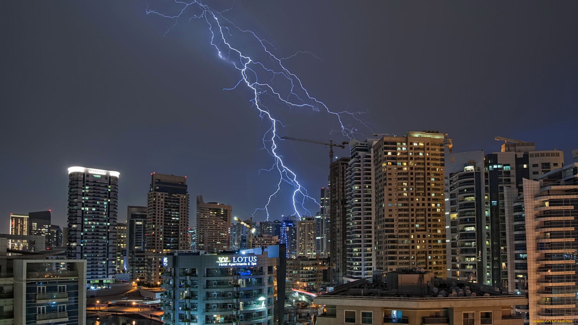 dubai, арабские, эмираты, города, дубаи, оаэ, улица, дома, огни, ночь