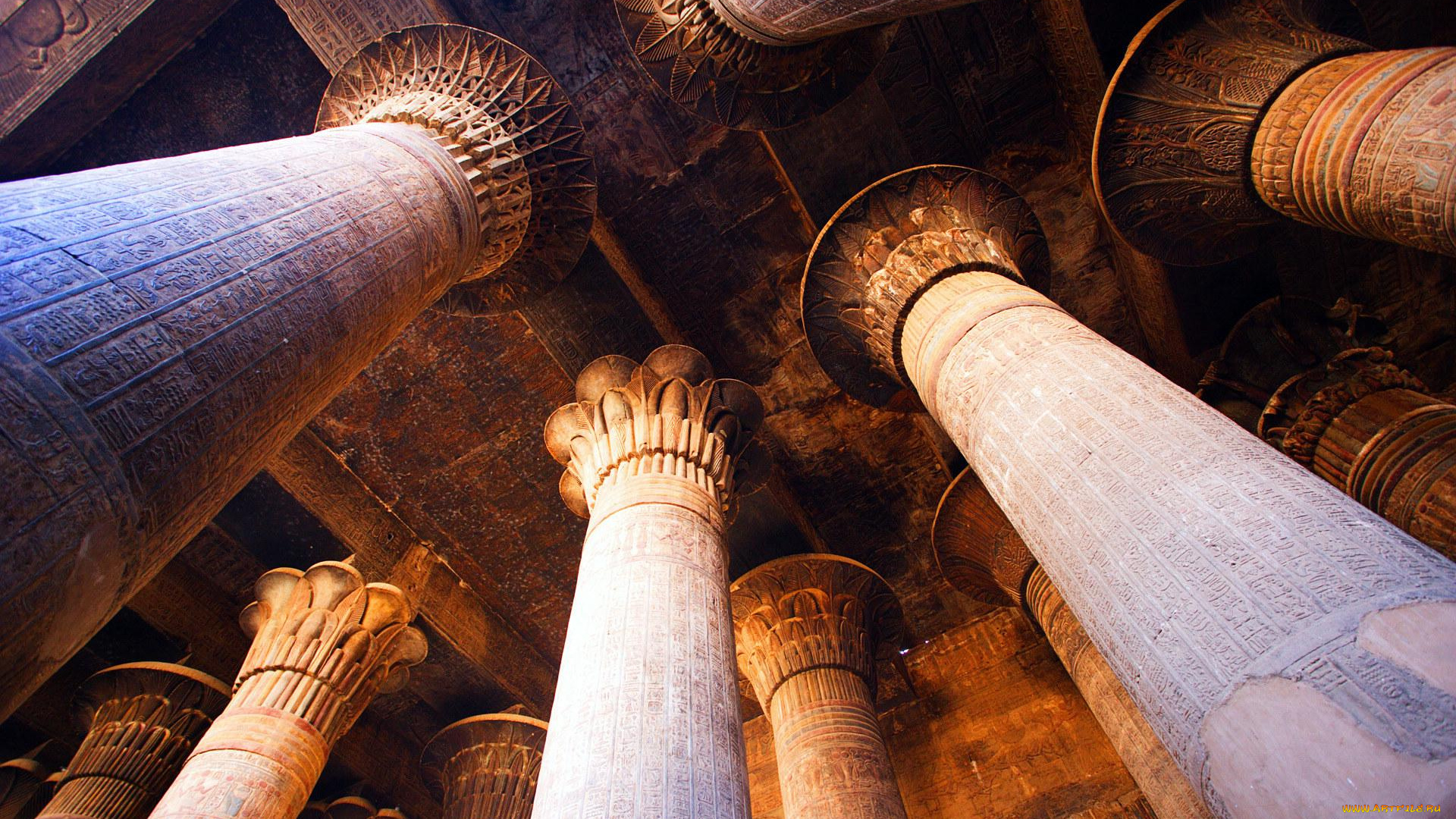 интерьер, дворцы, музеи, египет, колонны