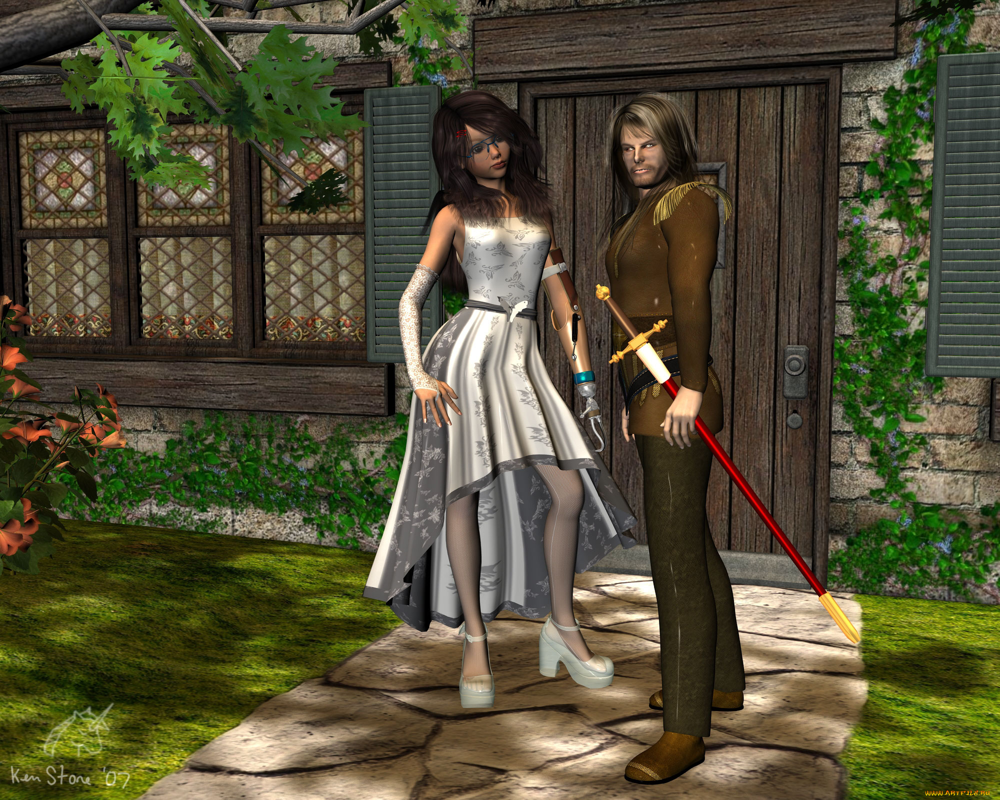 3д, графика, people, люди, девушка, парень