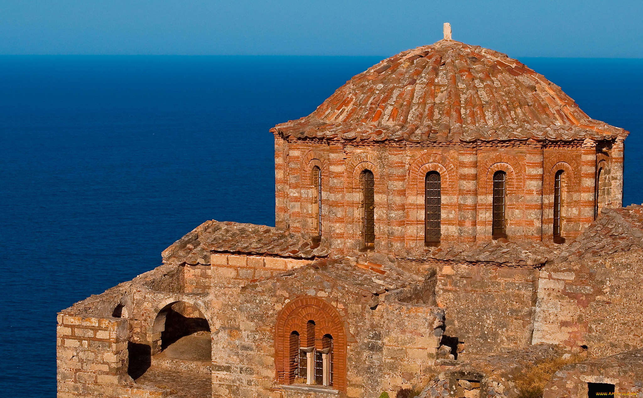 agia, sofia, church, monemvasia, greece, города, исторические, архитектурные, памятники, церковь, святой, софии, монемвасия, греция, море