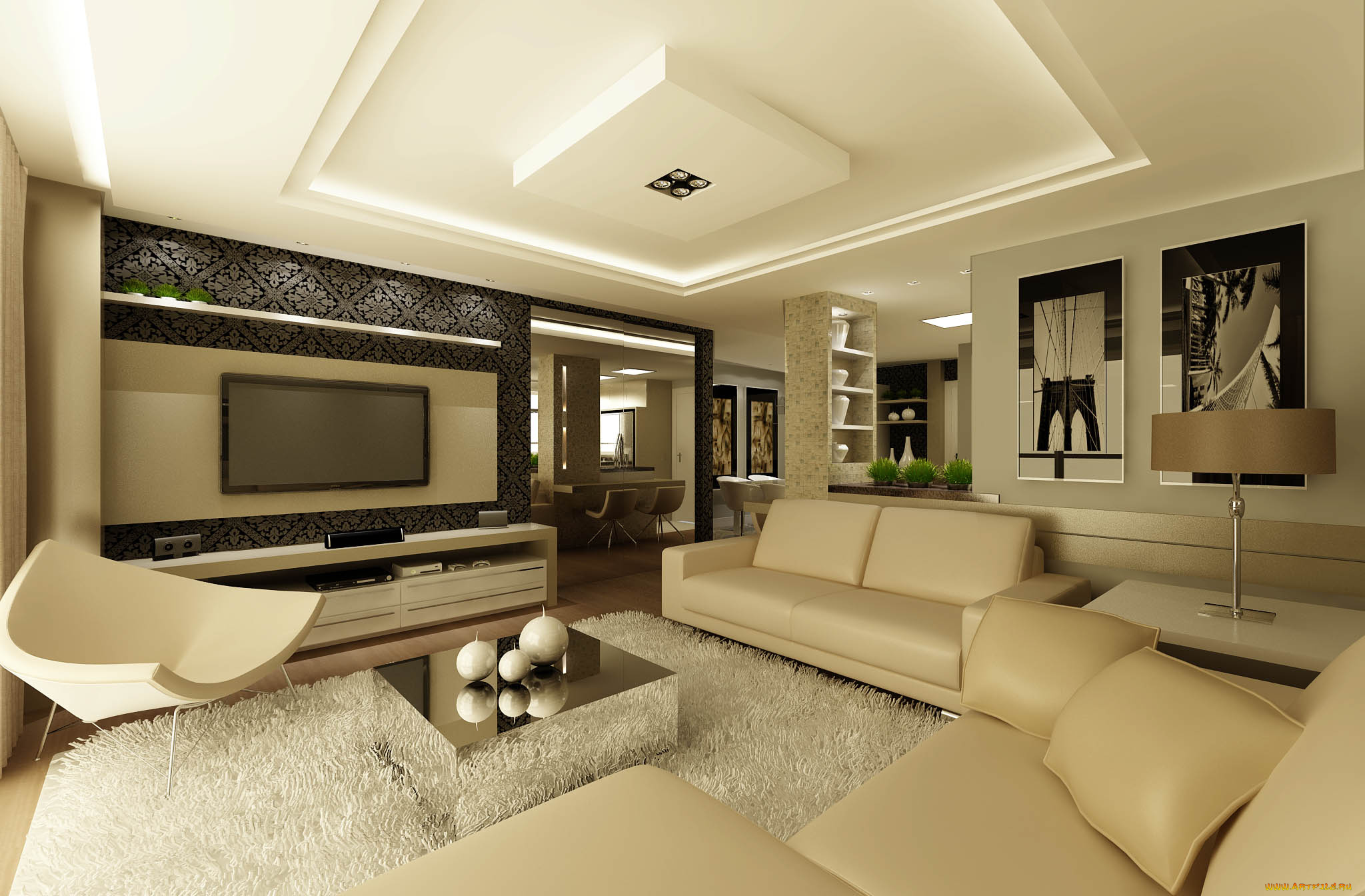 3д, графика, realism, реализм, диваны, комната