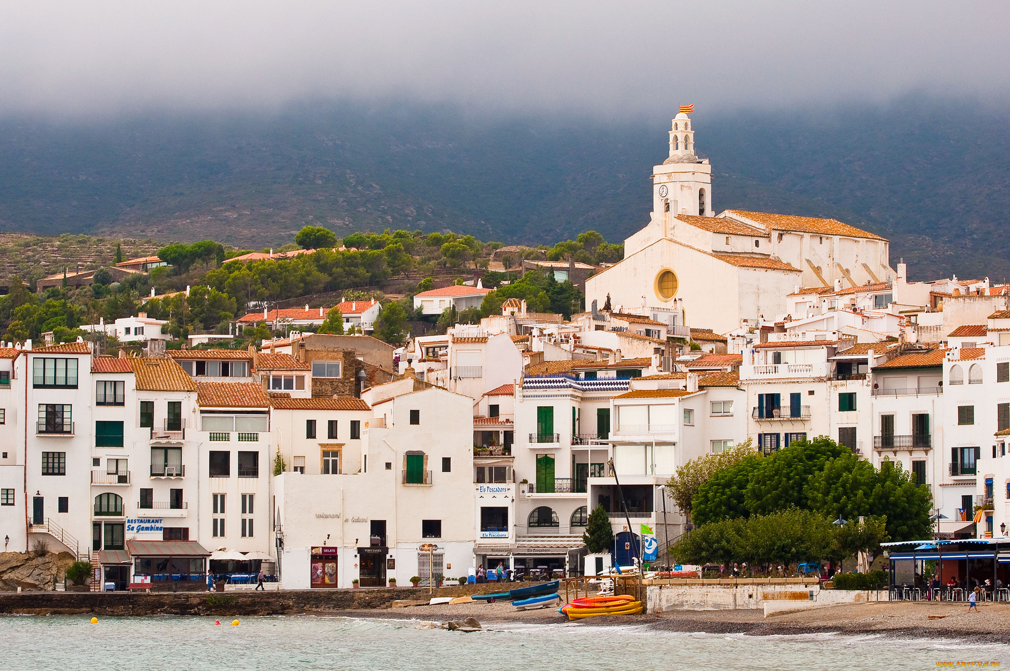 cadaques, catalonia, spain, города, улицы, площади, набережные, кадакес, испания, набережная, здания