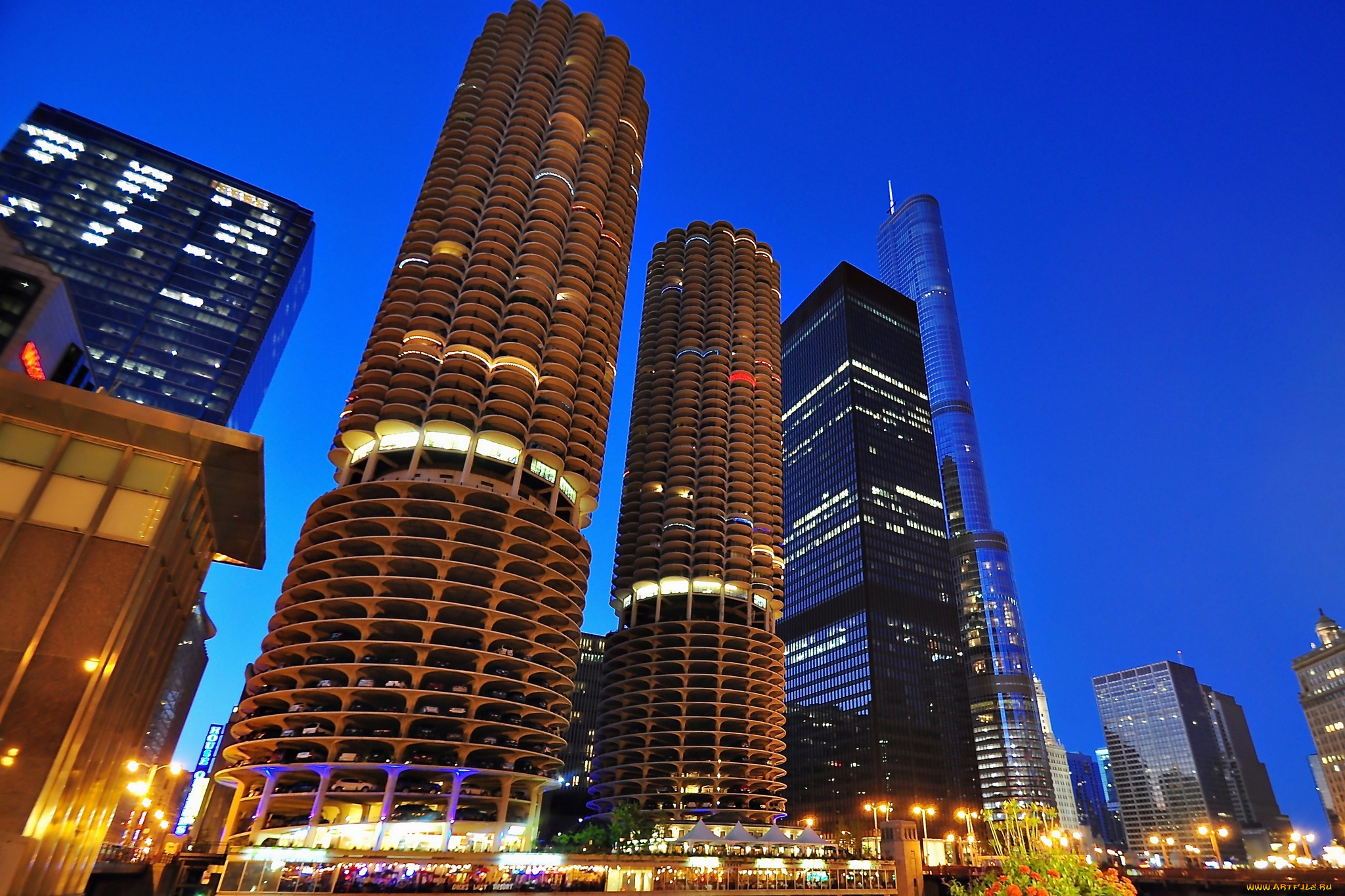 города, Чикаго, сша, штат, иллинойс, америка