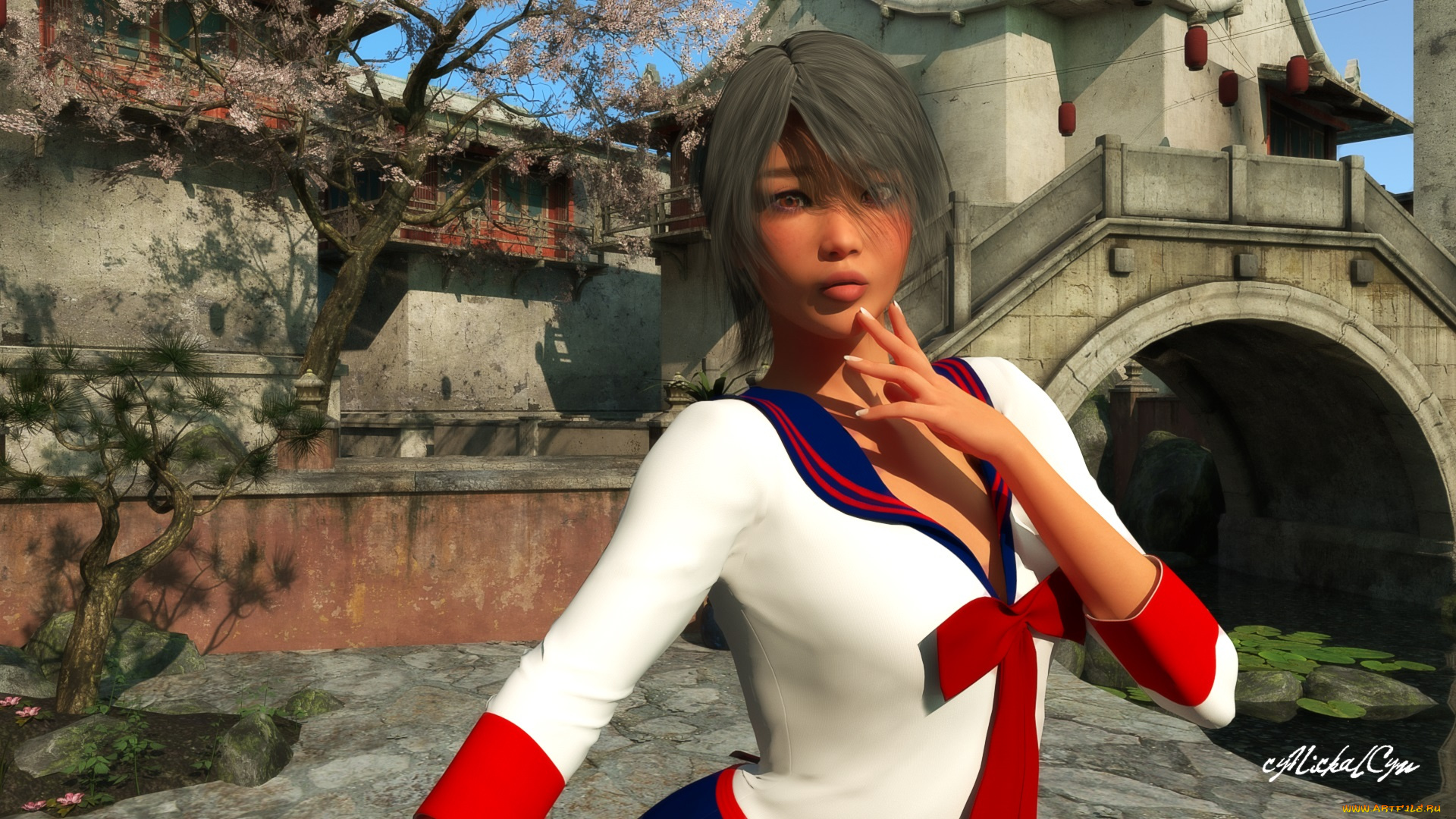 3д, графика, people, , люди, взгляд, девушка