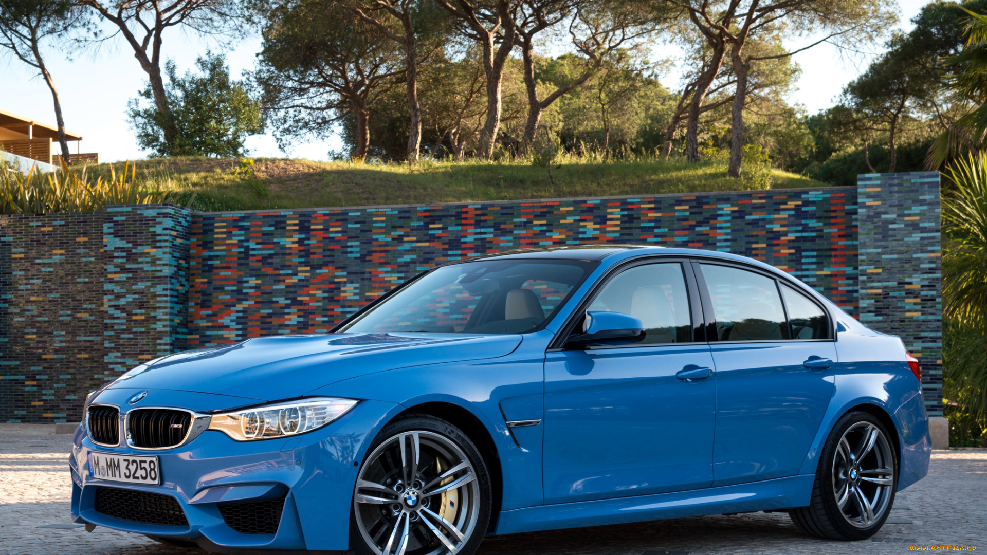 автомобили, bmw, голубой, 2014, f80, m3