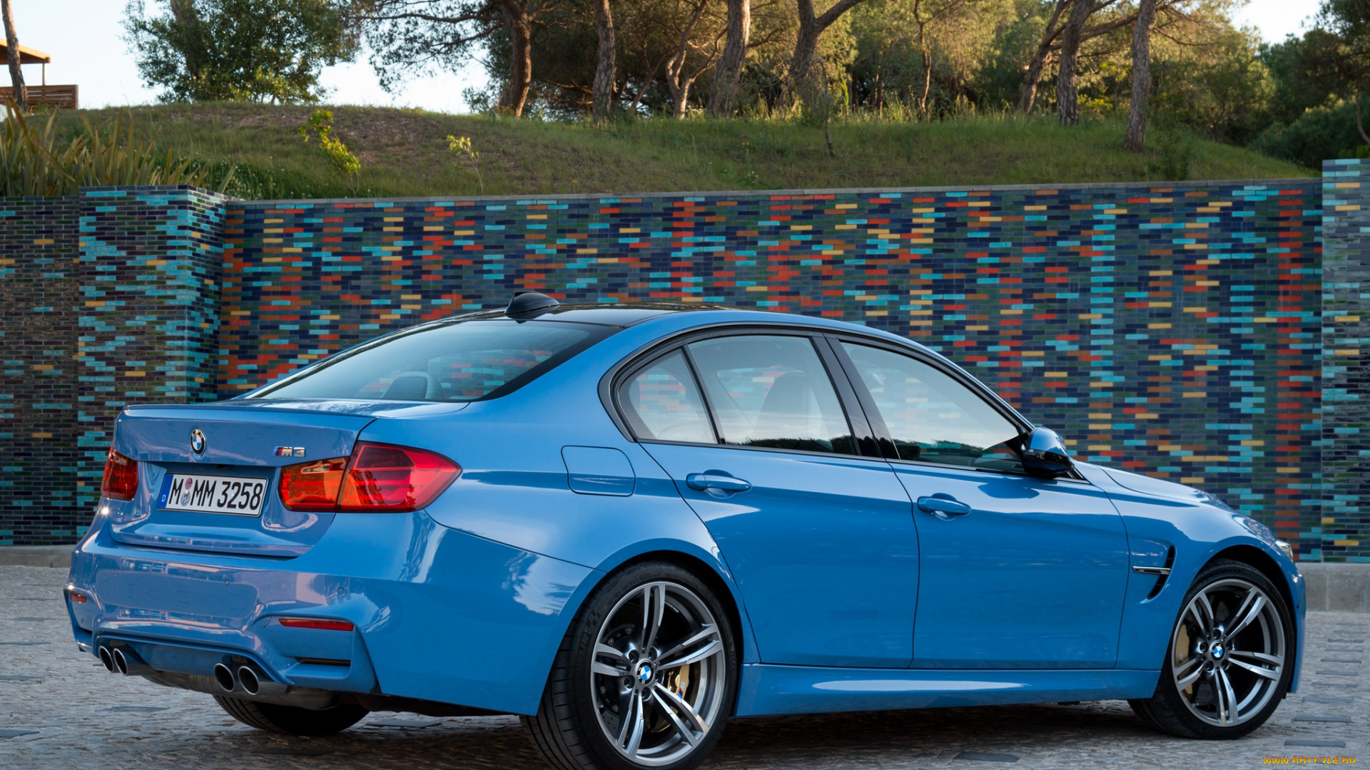 автомобили, bmw, голубой, 2014, f80, m3