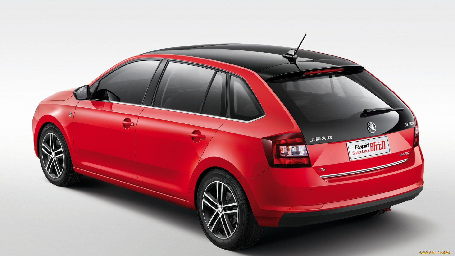 автомобили, skoda, 2014, spaceback, cn-spec, rapid, красный