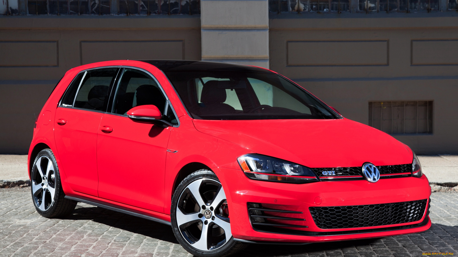 автомобили, volkswagen, 2015г, us-spec, 5-door, typ, 5g, красный, golf, gti