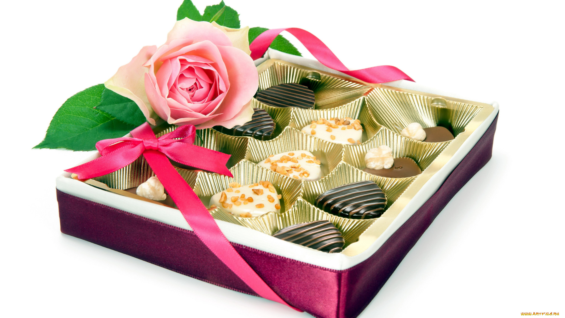 еда, конфеты, , шоколад, , сладости, ассорти, роза