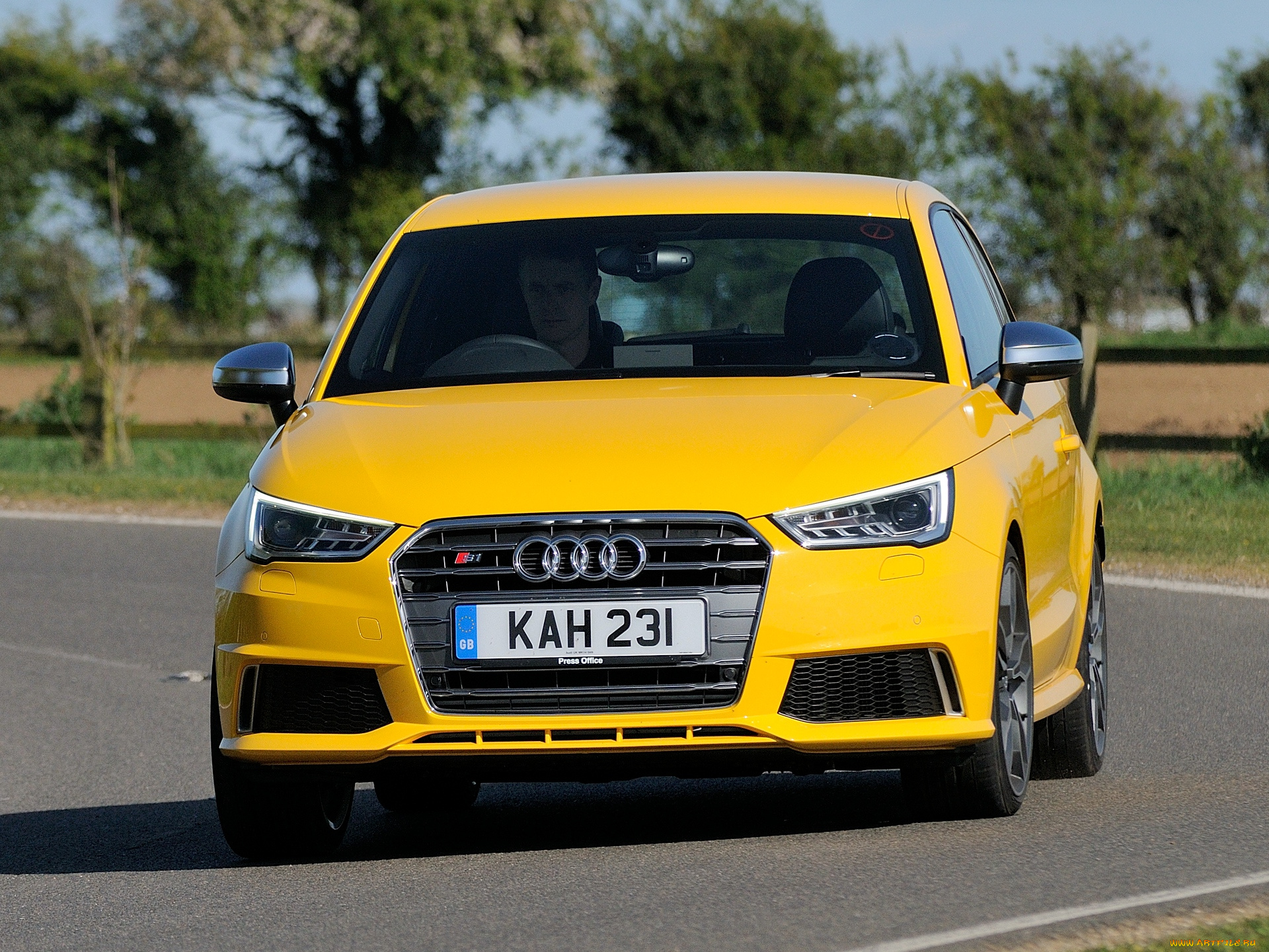 автомобили, audi, uk-spec, s1, 2014, желтый