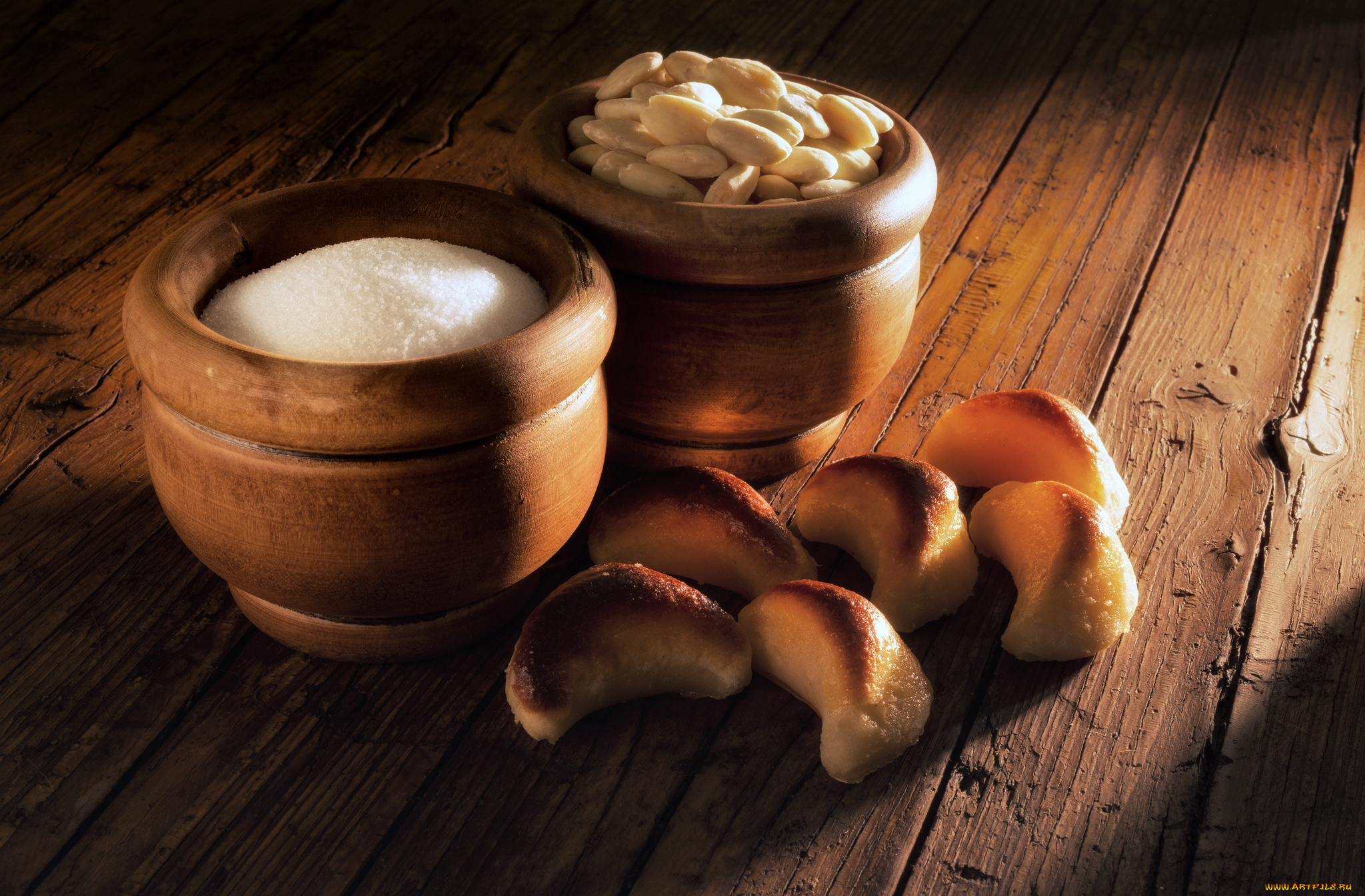 еда, хлеб, , выпечка, горшочки, тесто, сахар, булочки