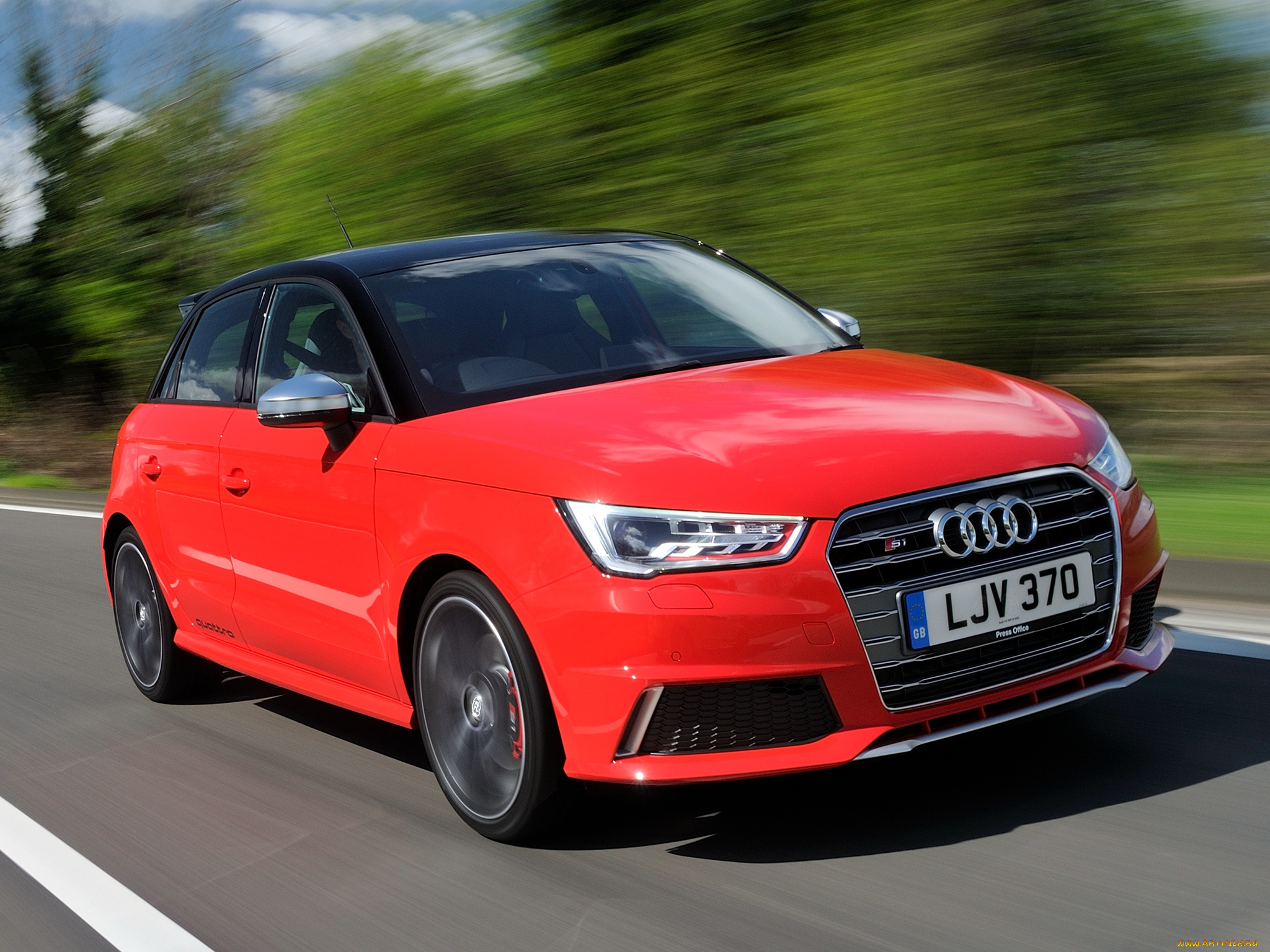 автомобили, audi, sportback, s1, красный, uk-spec, 2014г