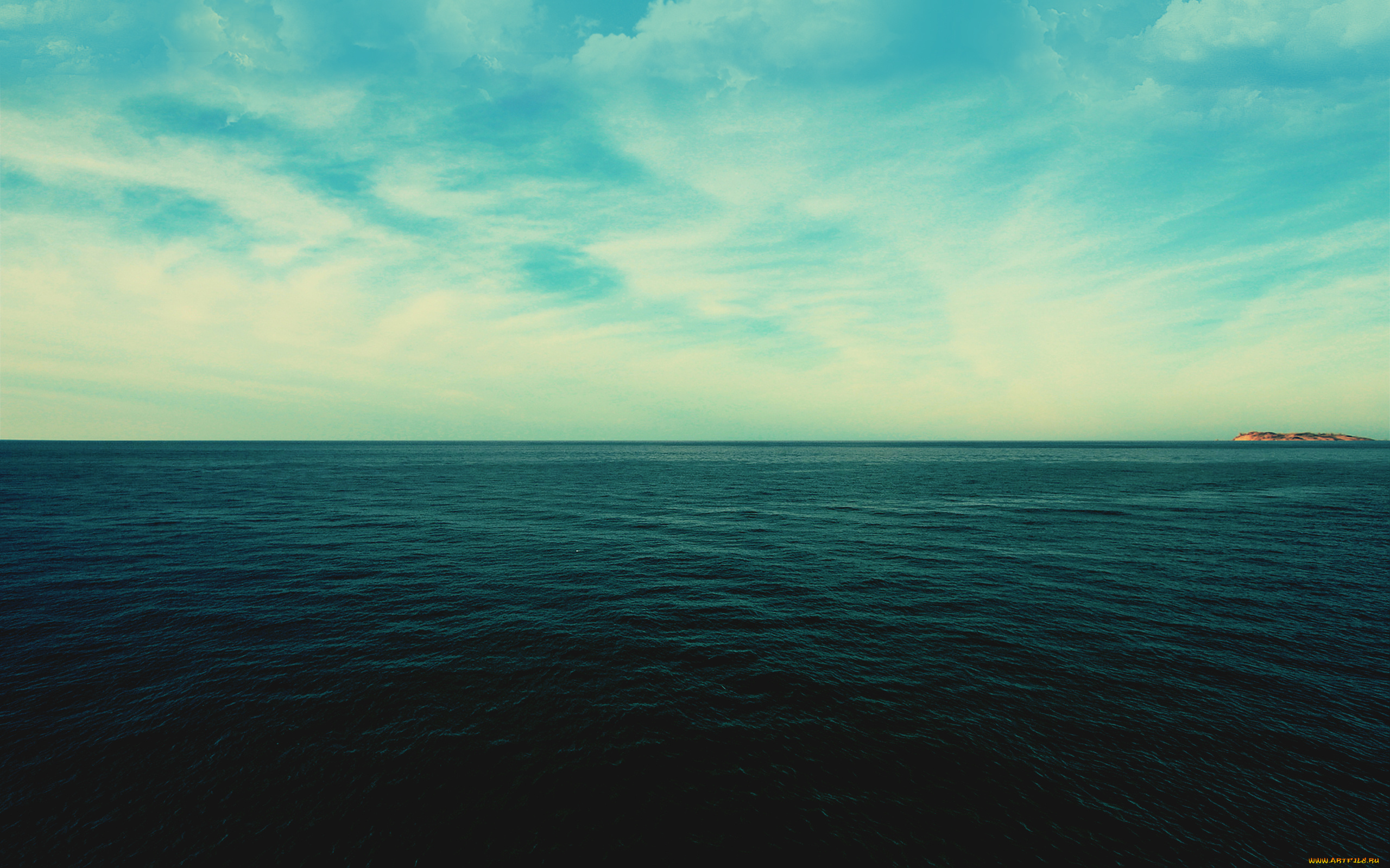 природа, моря, океаны, горизонт, остров, простор, стихия, небо, море, вода