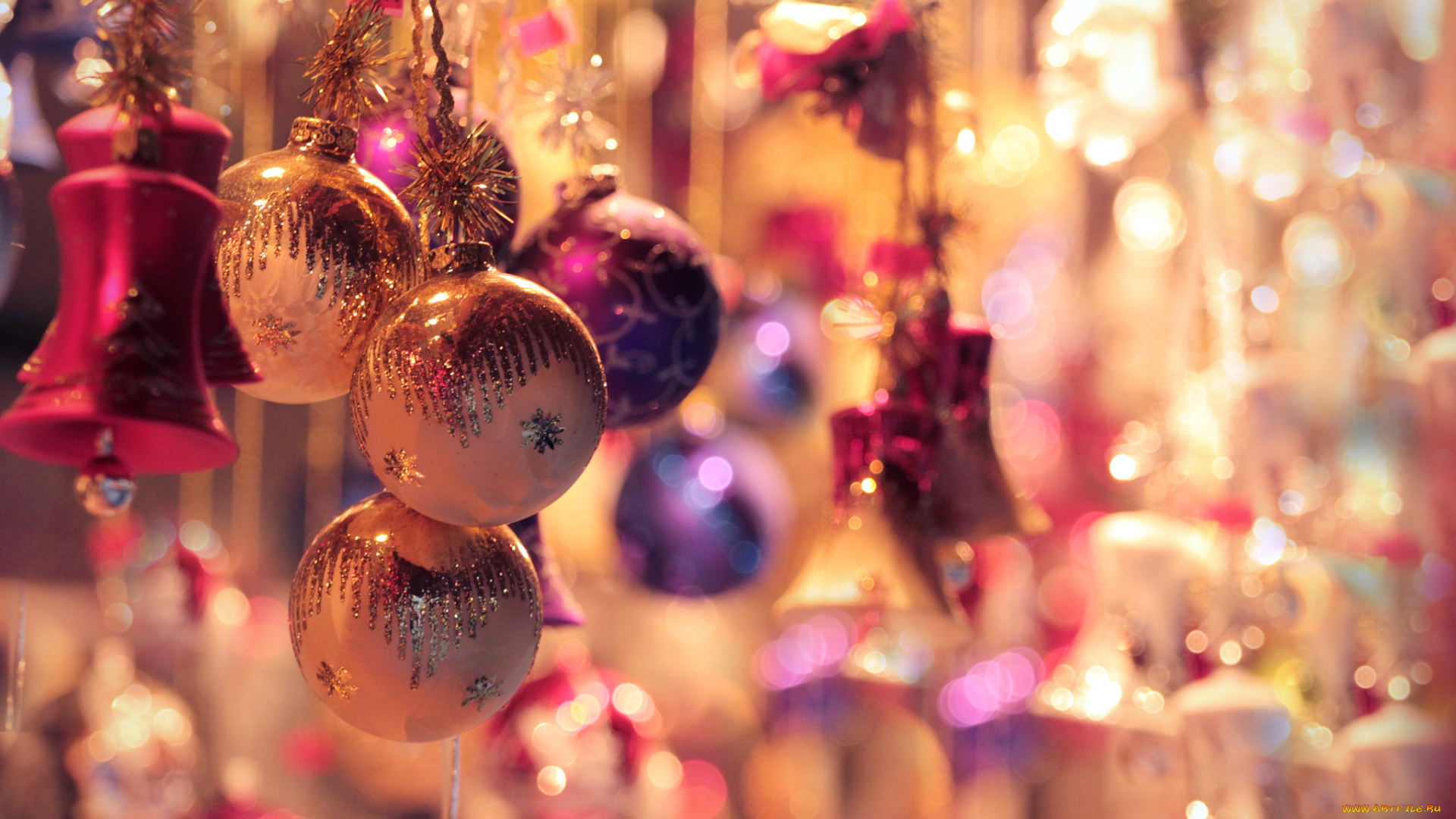 праздничные, шары, праздник, украшения, новый, год, рождество