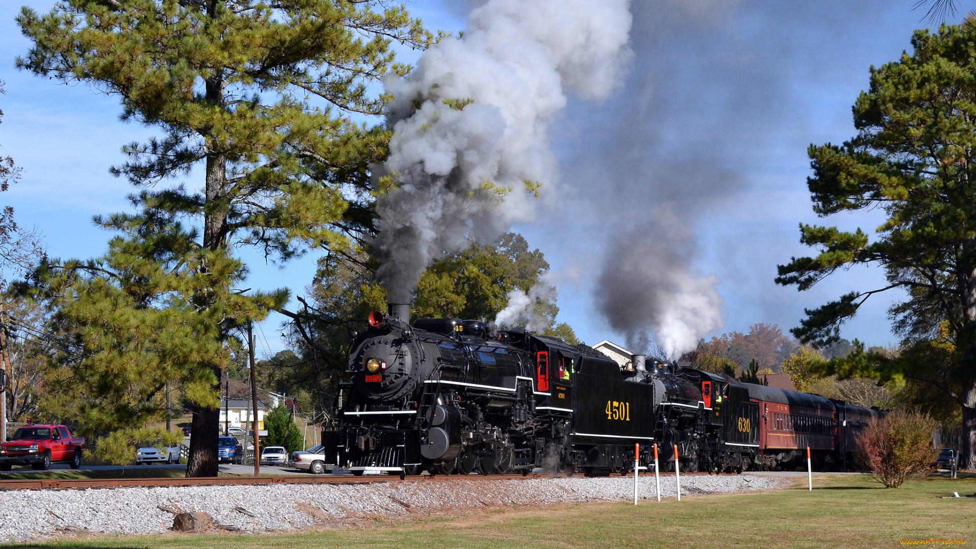 техника, паровозы, железная, дорога, рельсы, паровоз