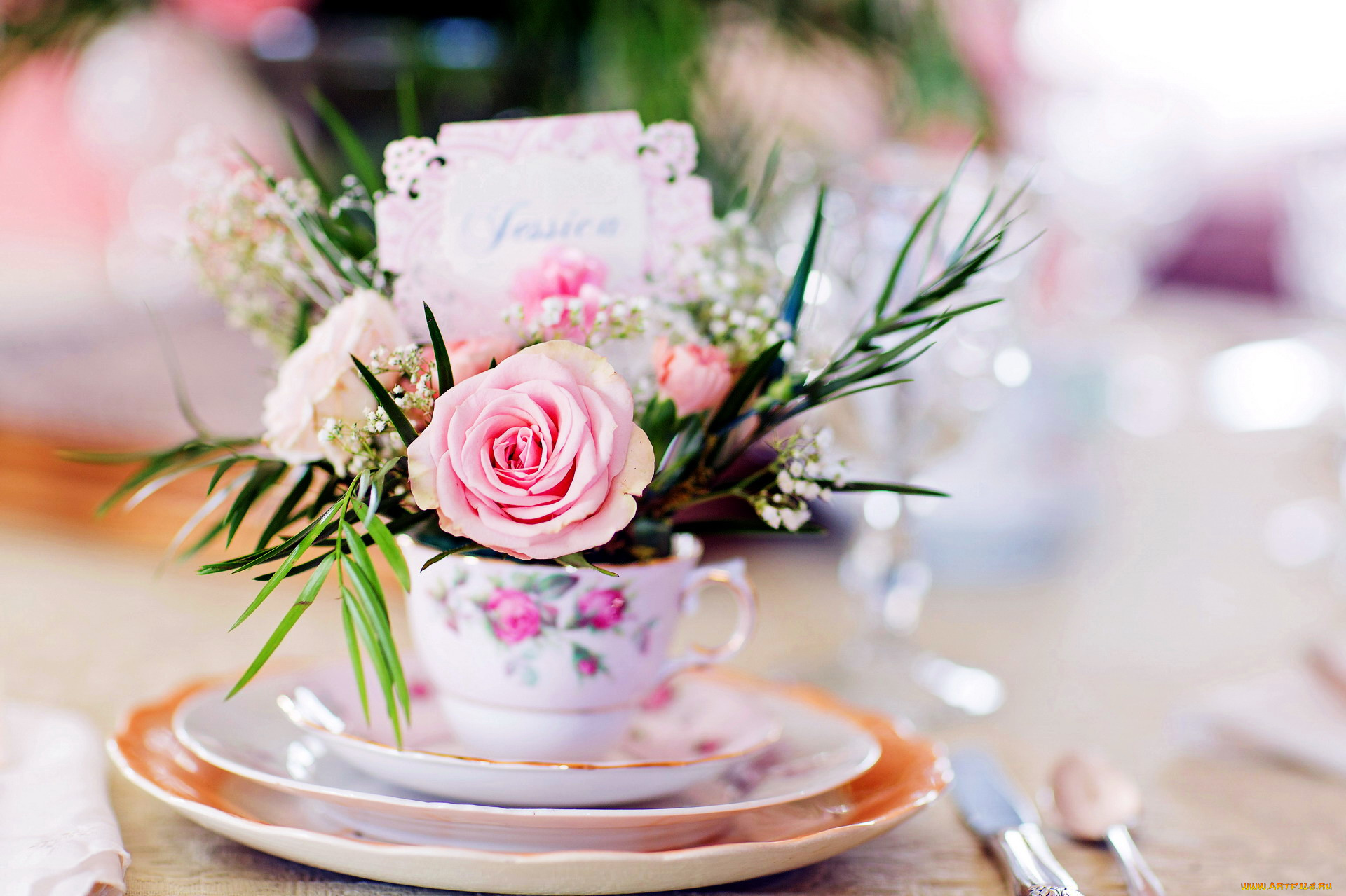 цветы, букеты, , композиции, роза, чашка