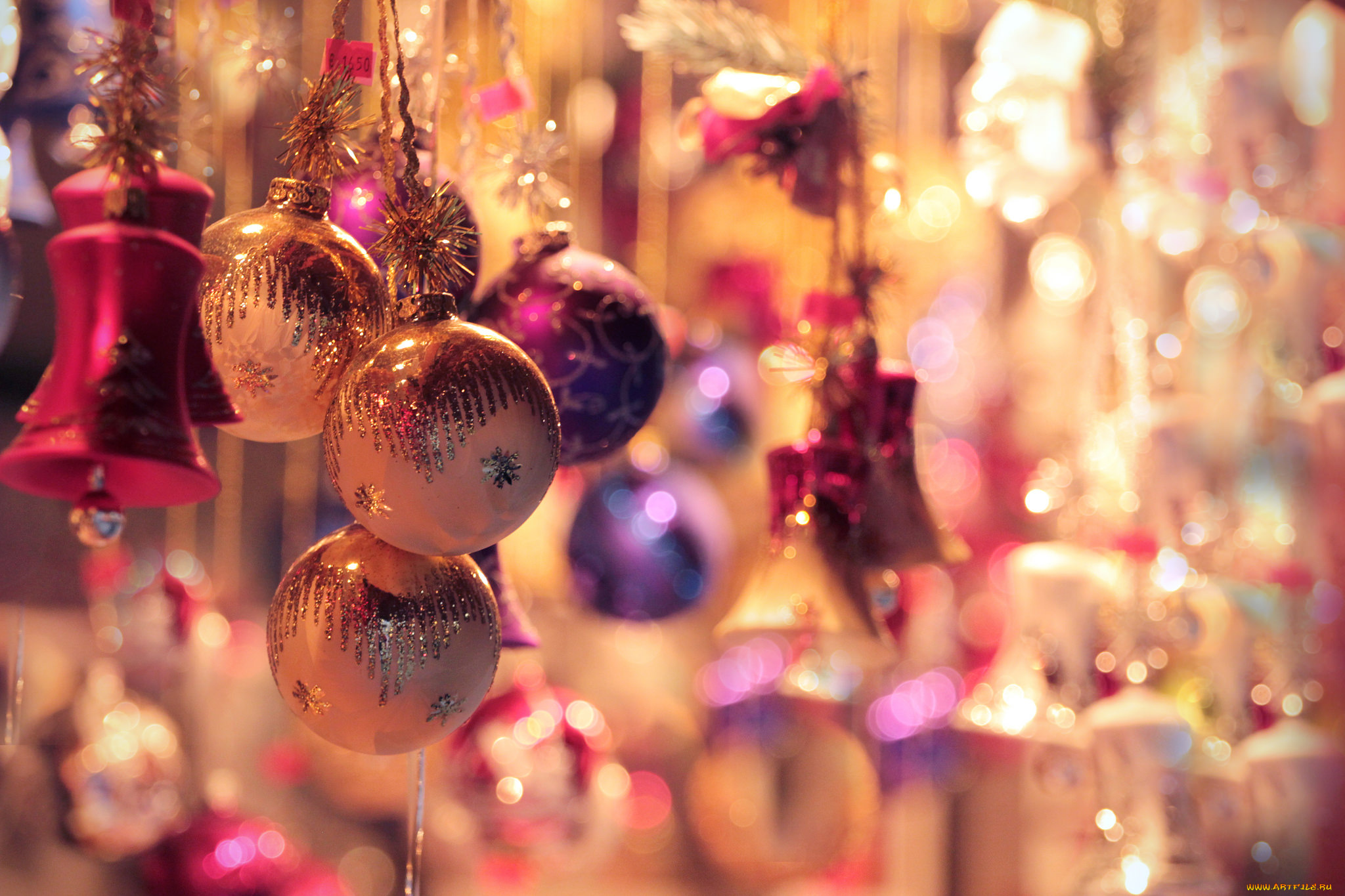 праздничные, шары, праздник, украшения, новый, год, рождество