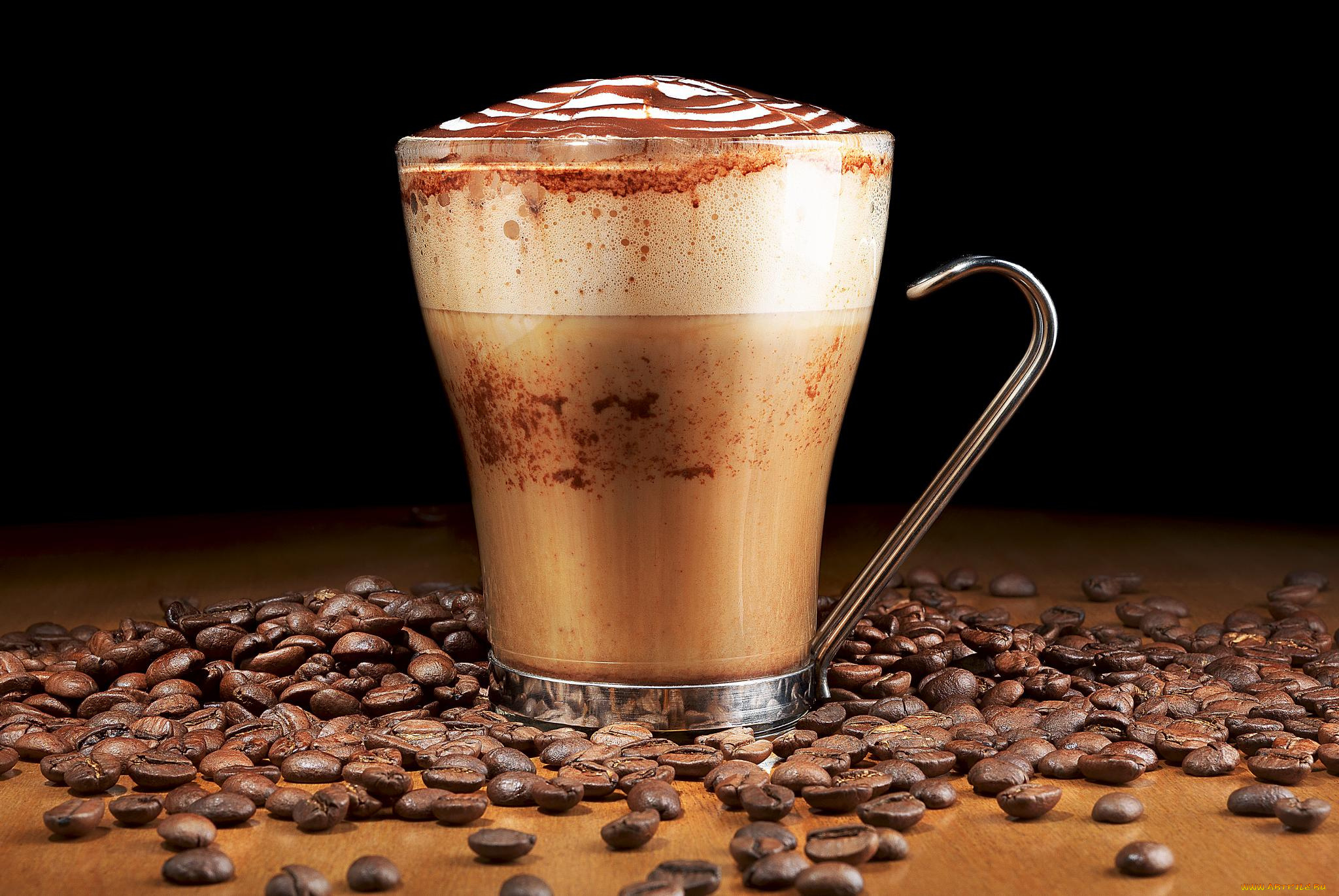 еда, кофе, , кофейные, зёрна, эспрессо, пенка, напиток, стакан, зерна