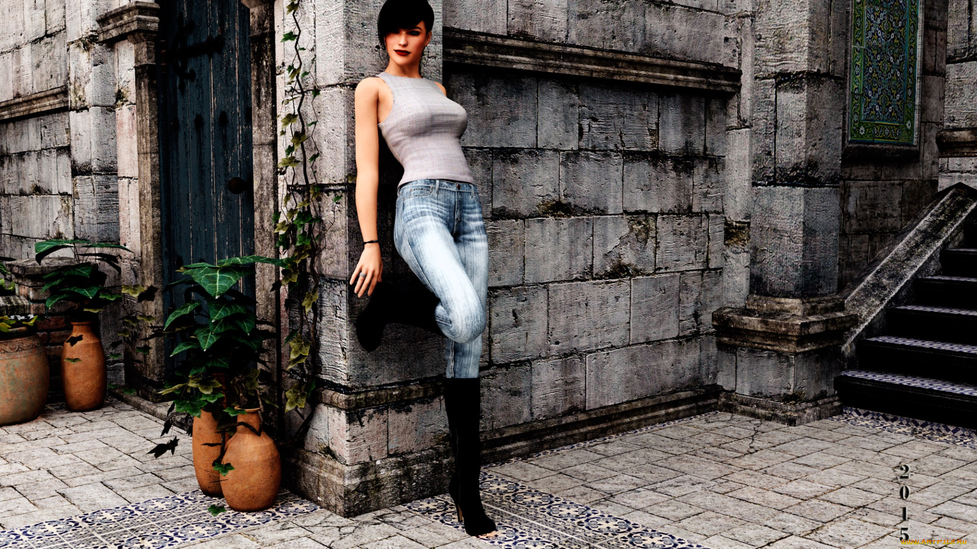 3д, графика, люди, , people, фон, взгляд, девушка