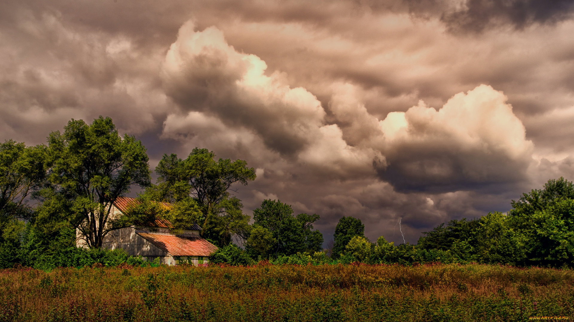 природа, молния, , гроза, шторм