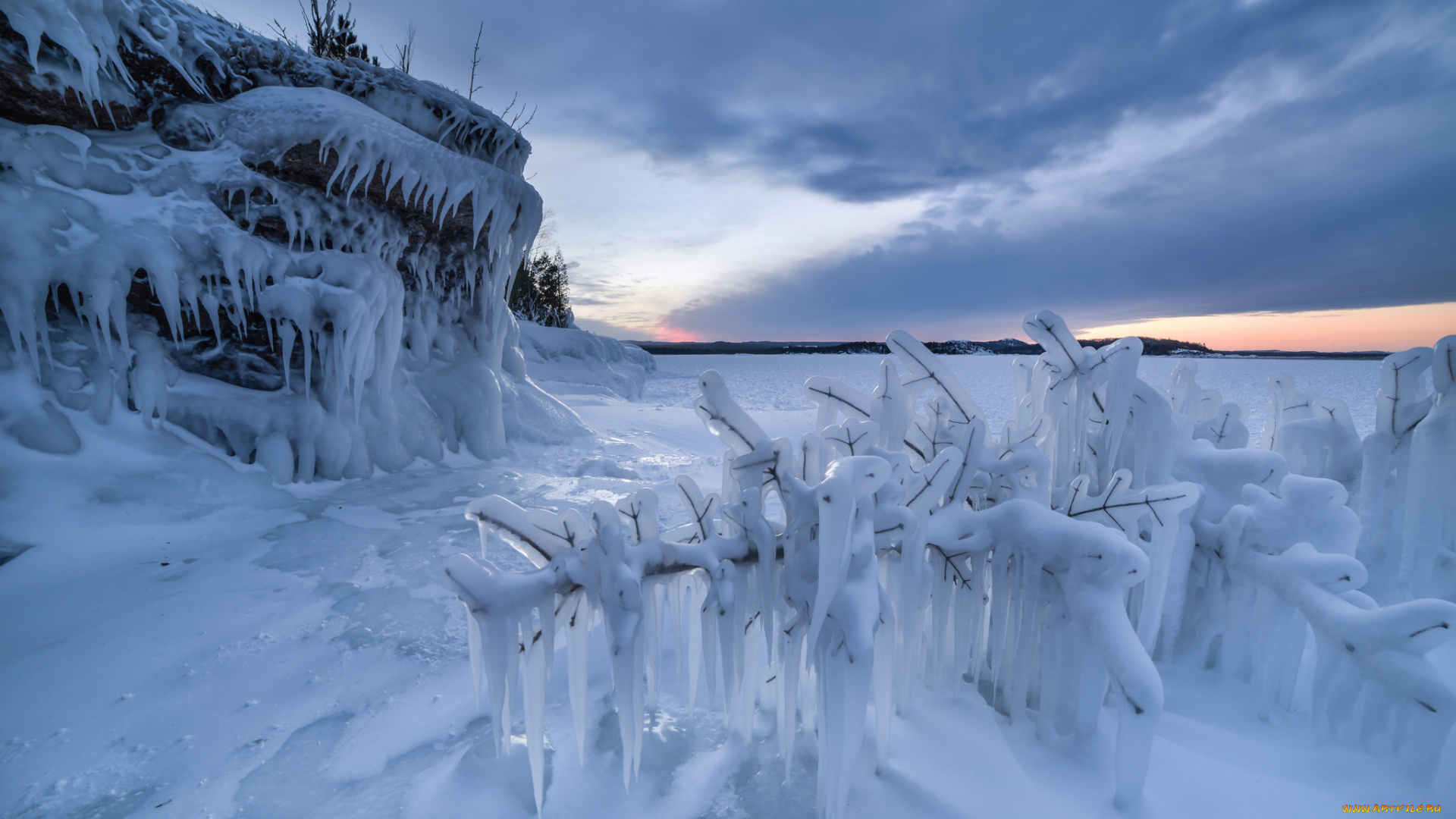 природа, зима, снег