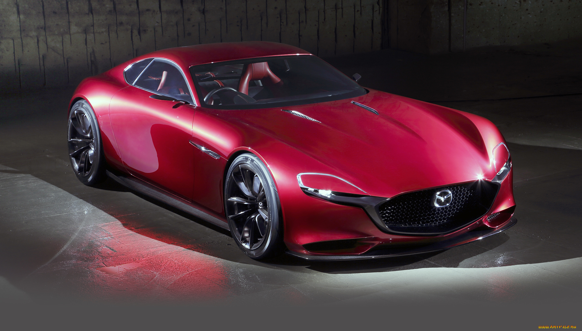 mazda, rx, vision, concept, 2014, автомобили, mazda, rx, 2014, concept, vision, красная