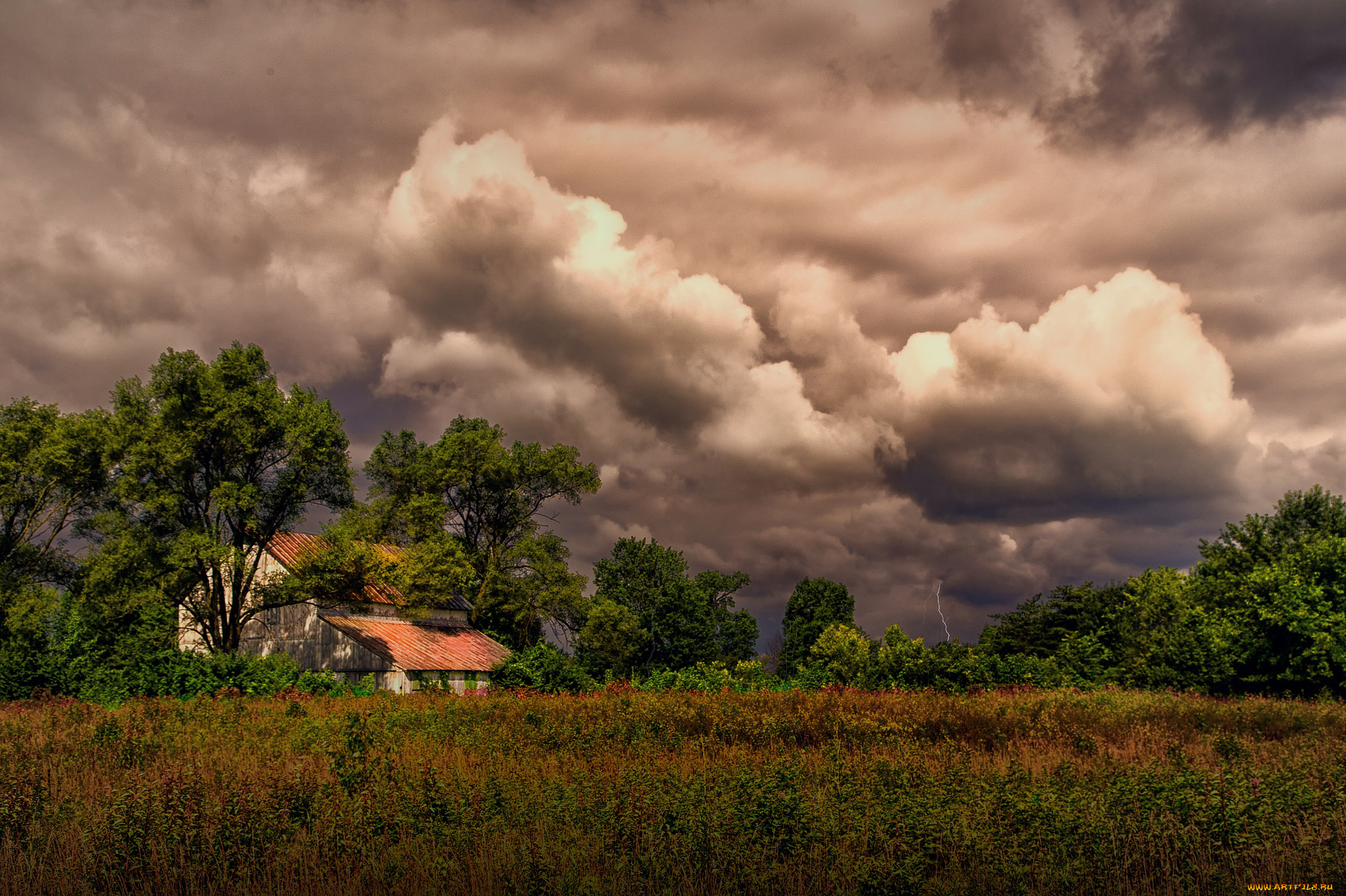 природа, молния, , гроза, шторм