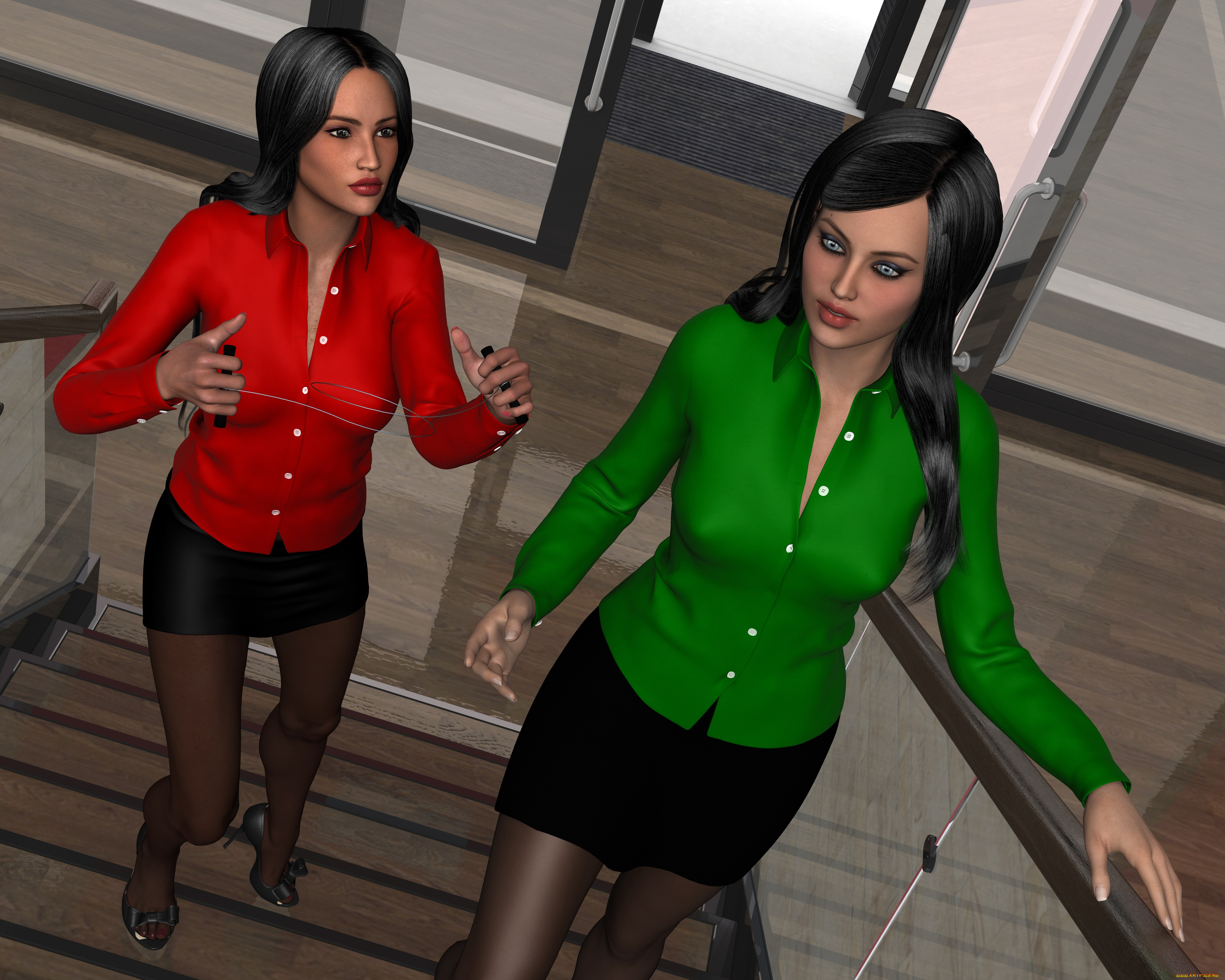 garotte, 3д, графика, фантазия, , fantasy, фон, взгляд, девушка