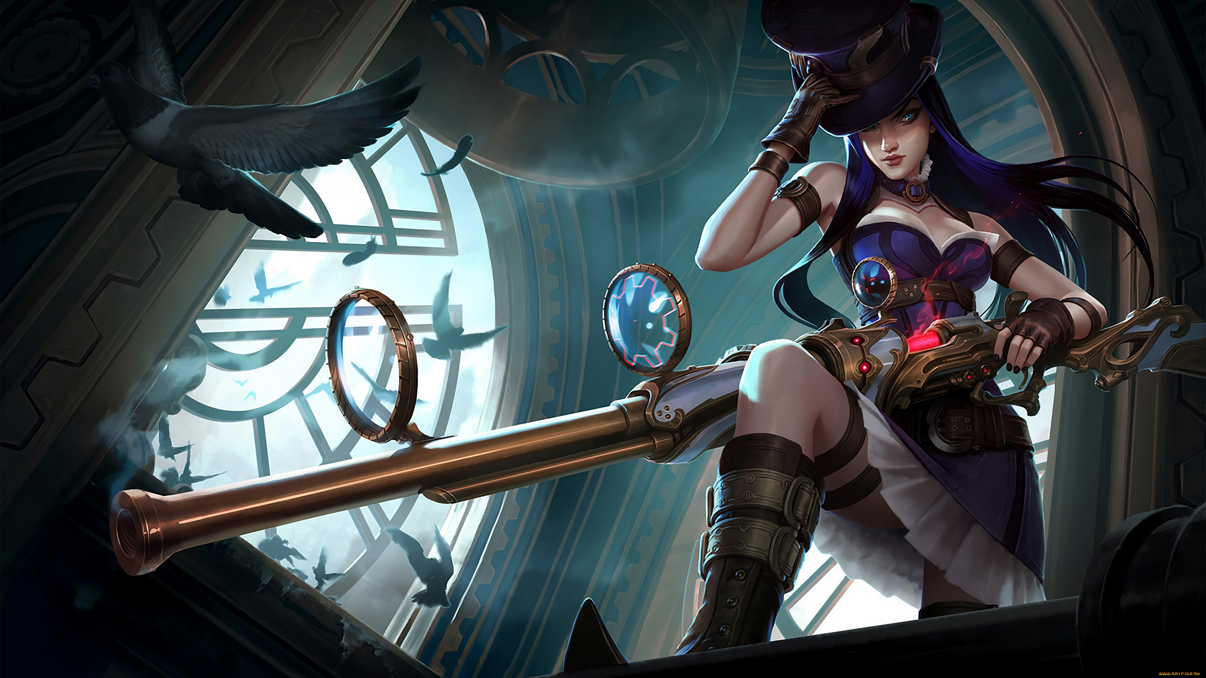 видео, игры, league, of, legends, ролевая, action, league, of, legends, caitlyn