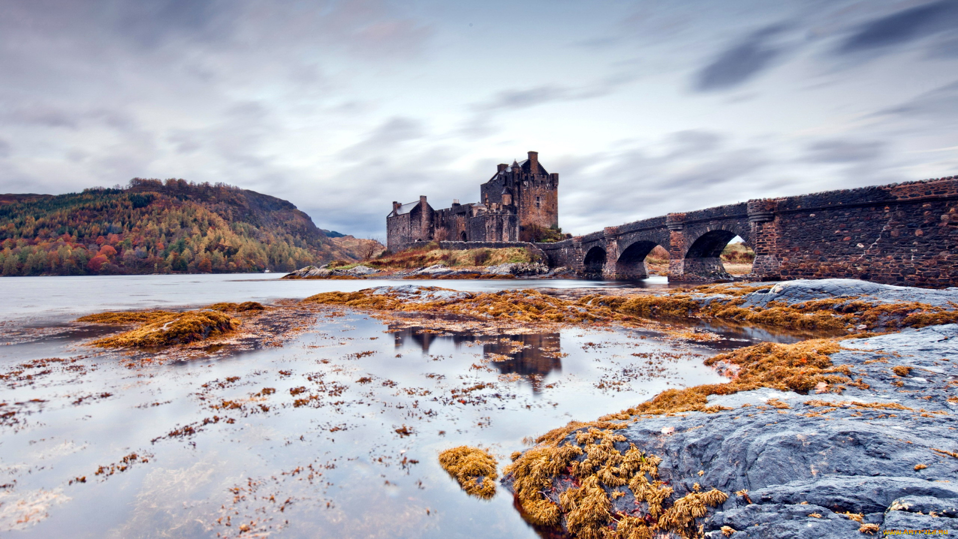 города, замок, эйлен-донан, , шотландия, eilean, donan, castle