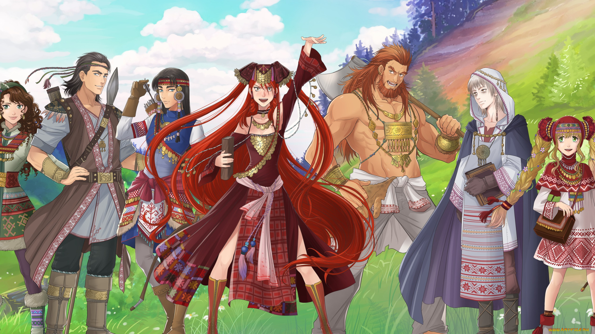 рисованное, люди