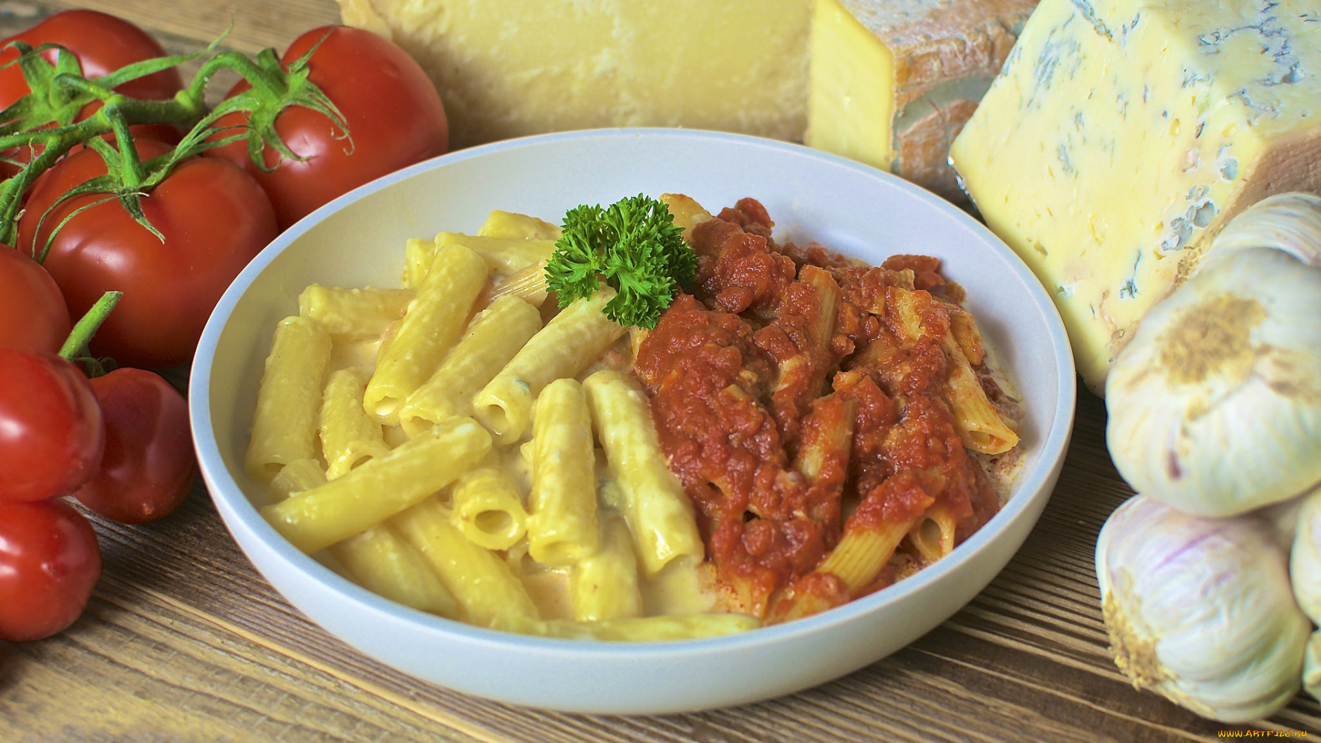 еда, макаронные, блюда, снедь, томаты, помидоры