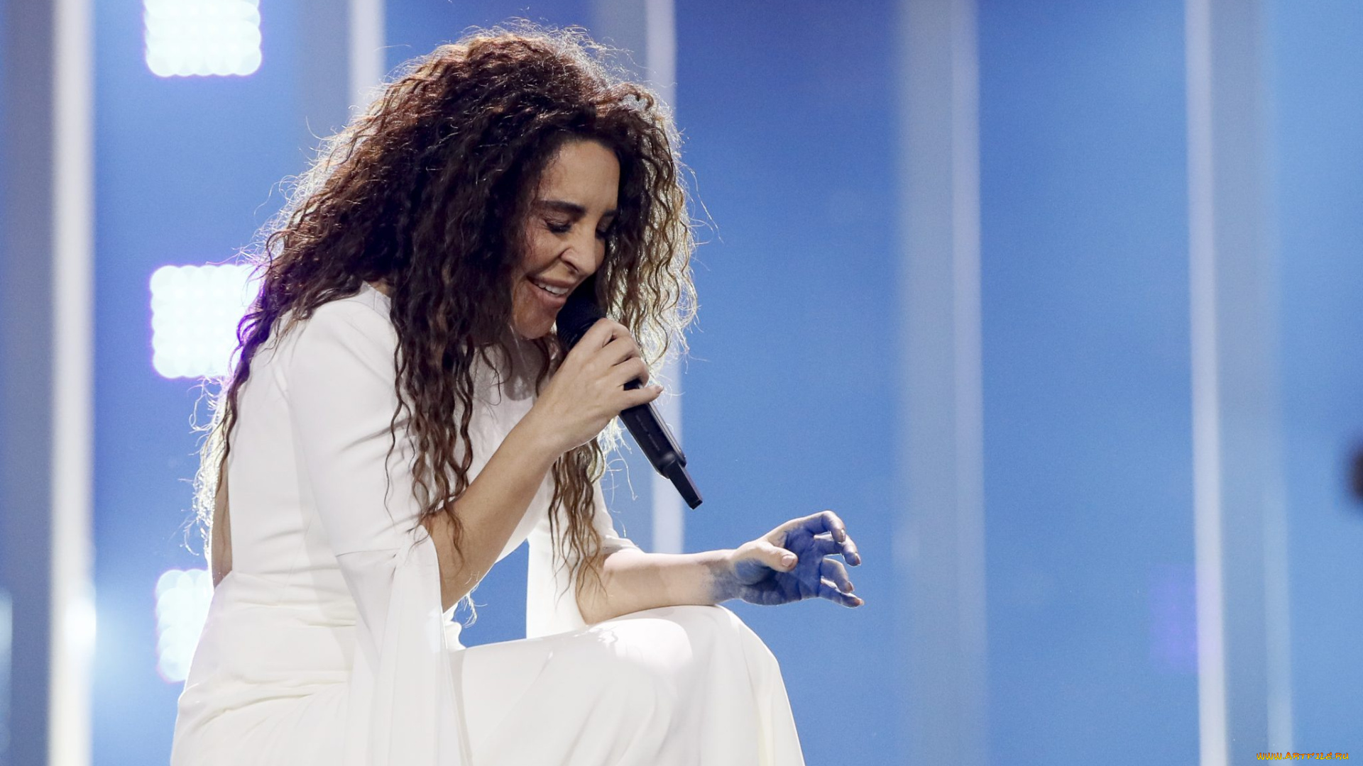 музыка, -другое, евровидение, 2018, представительница, греции, Янна, терзи, на, сцене