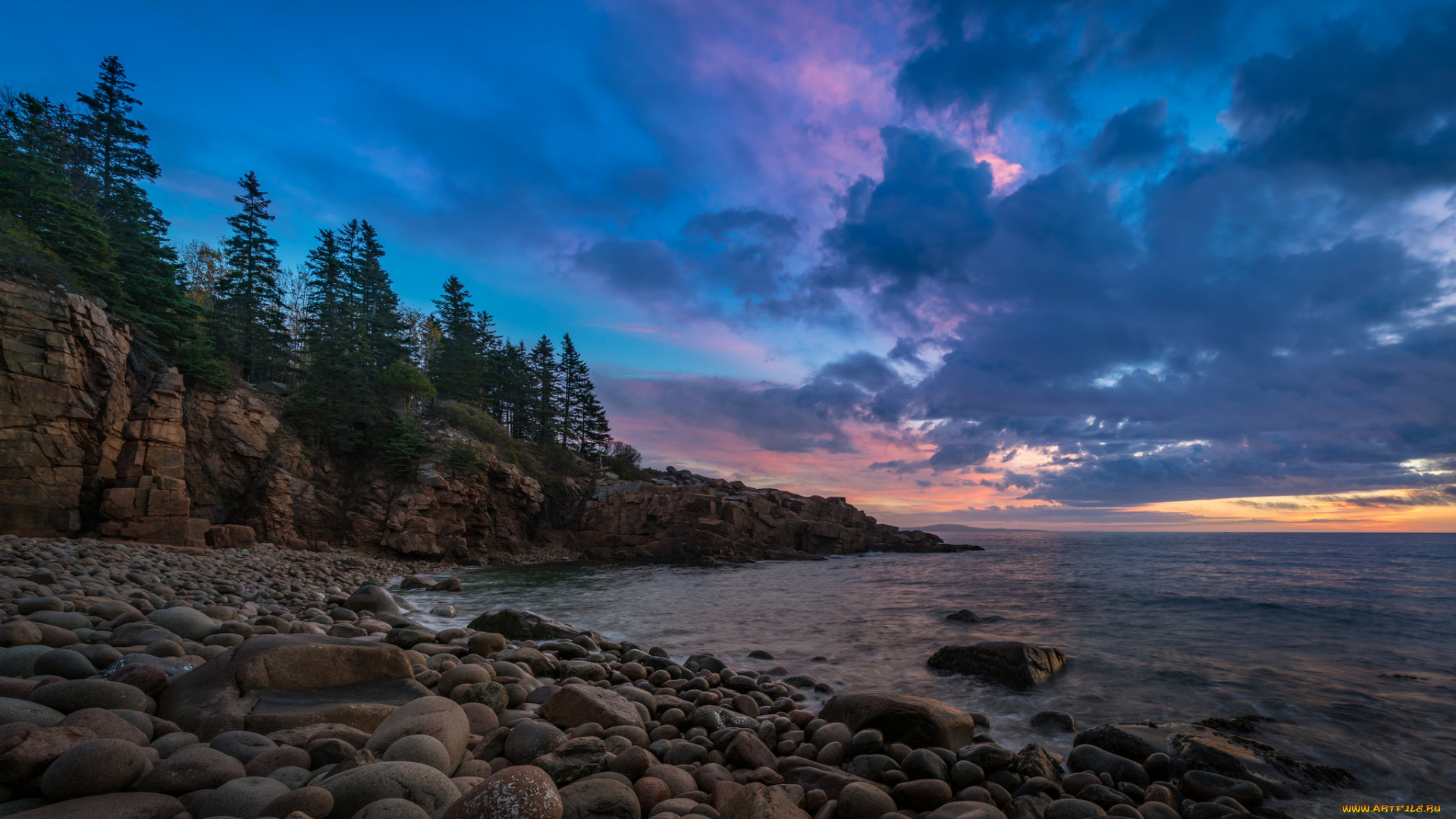 природа, побережье, простор