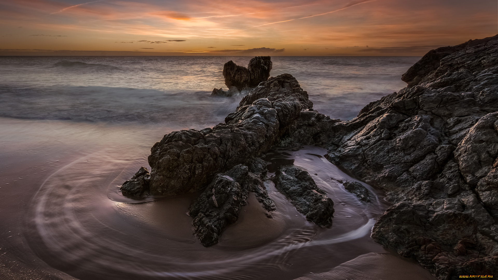 природа, побережье, простор