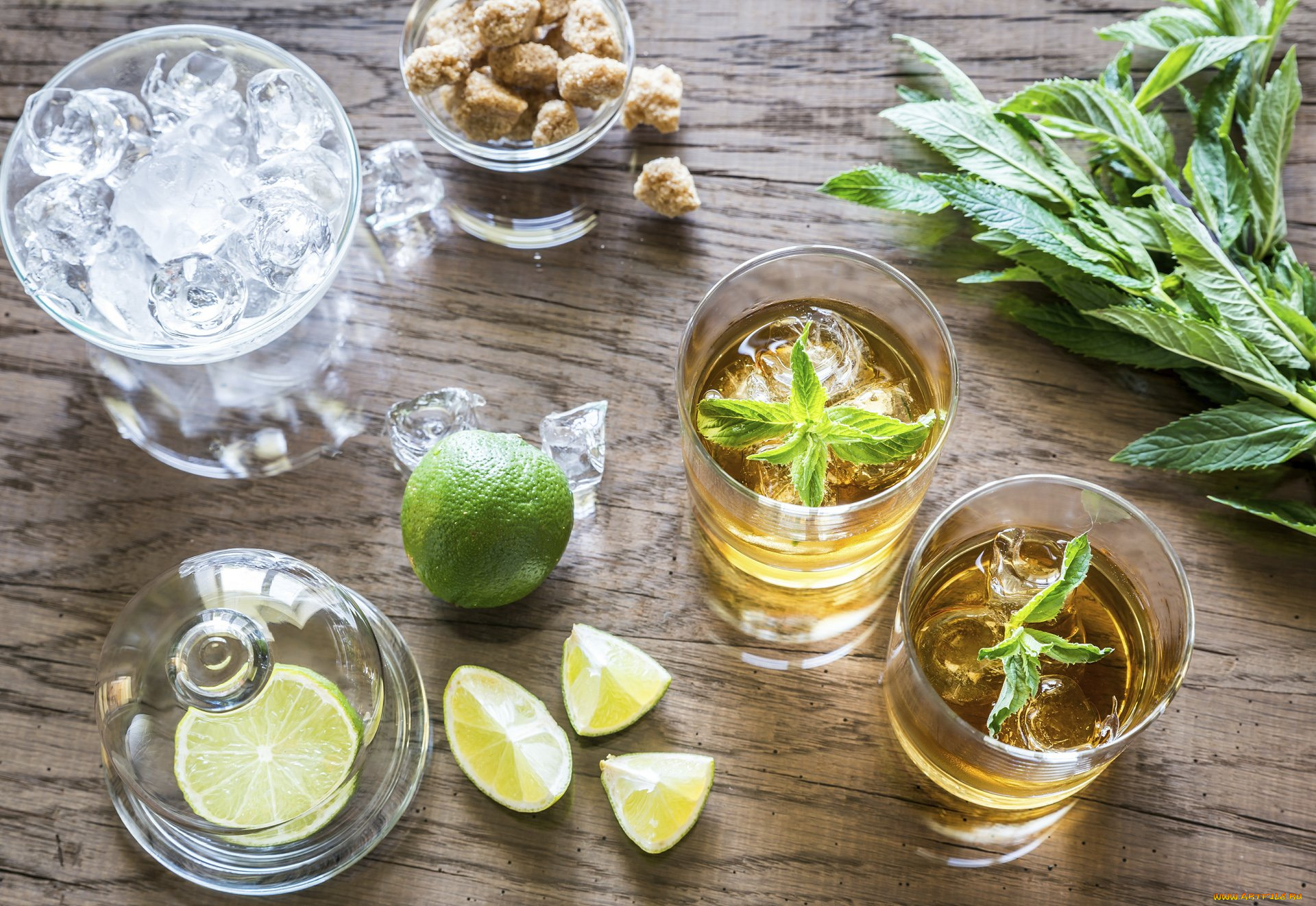 еда, напитки, лед, мята, текила
