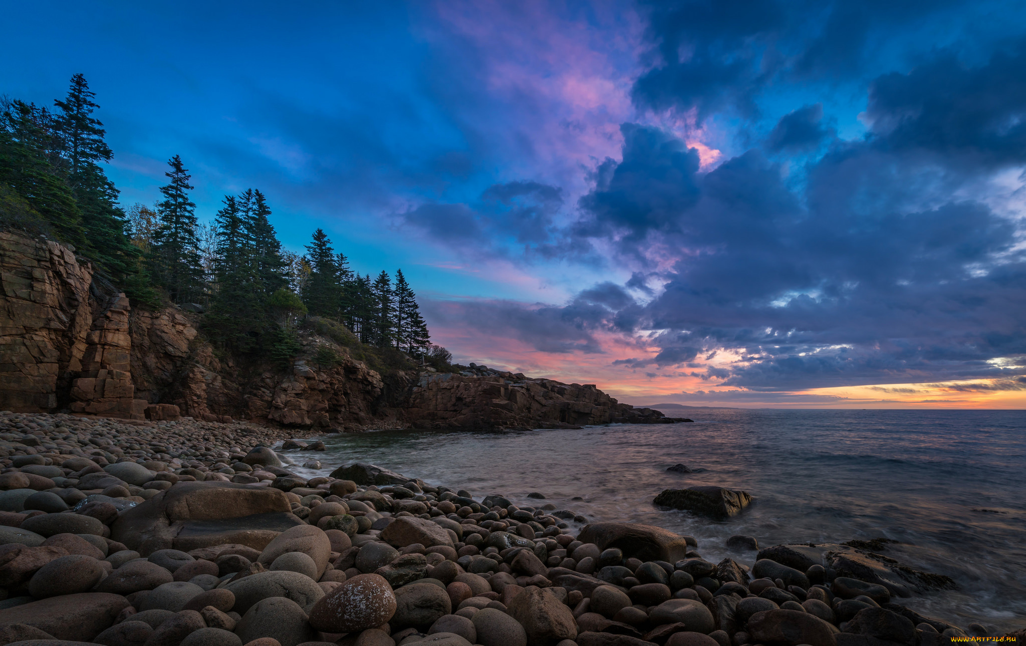 природа, побережье, простор