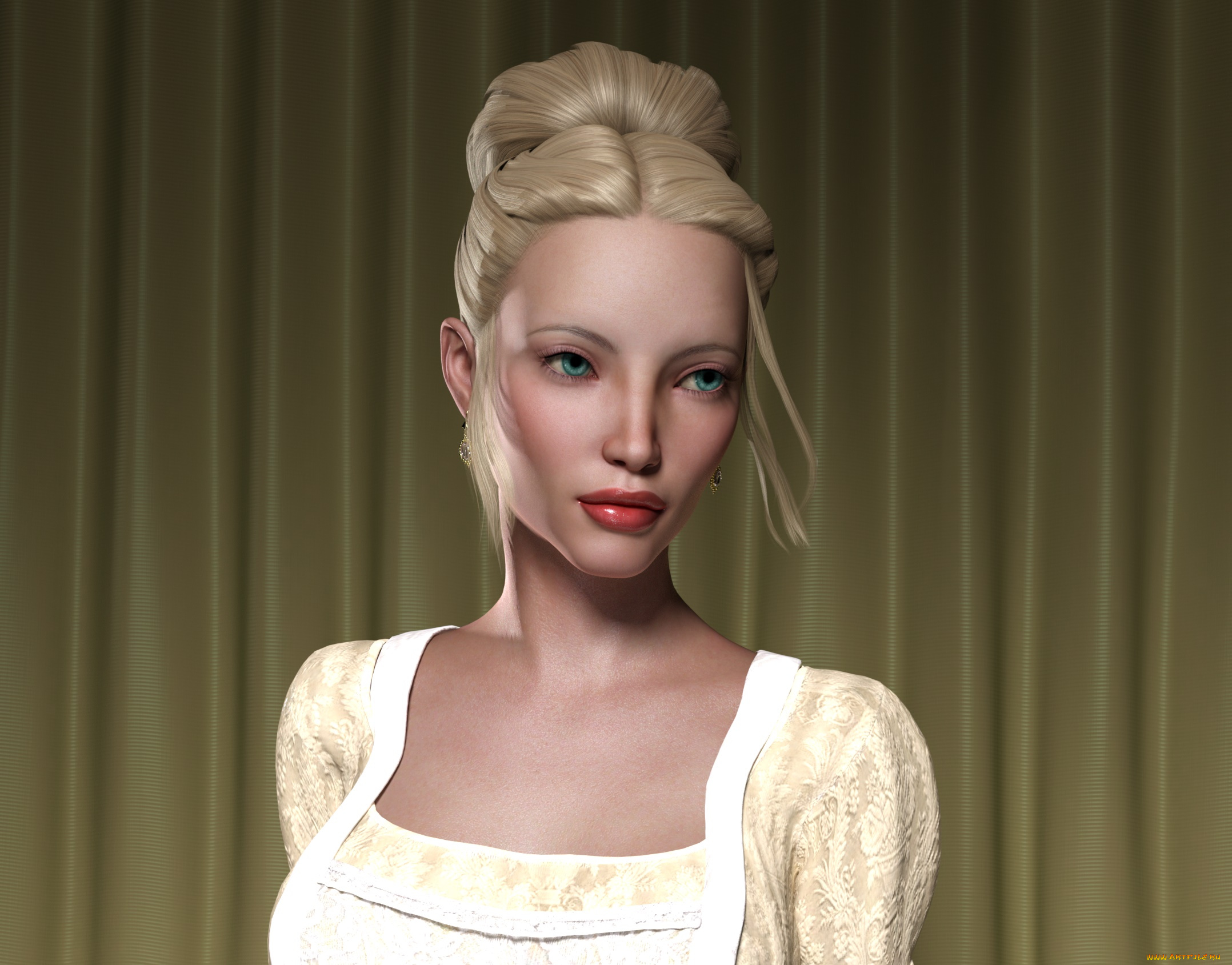 3д, графика, портрет, , portraits, фон, взгляд, девушка